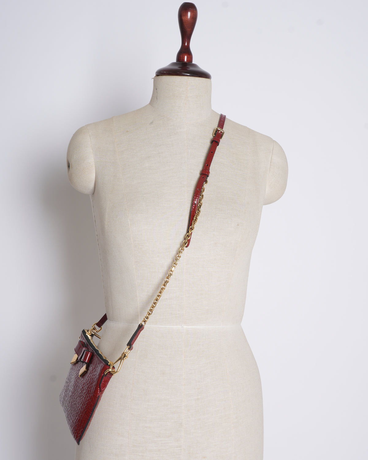 Burberry Pebbled Crossbody Wallet on Chain