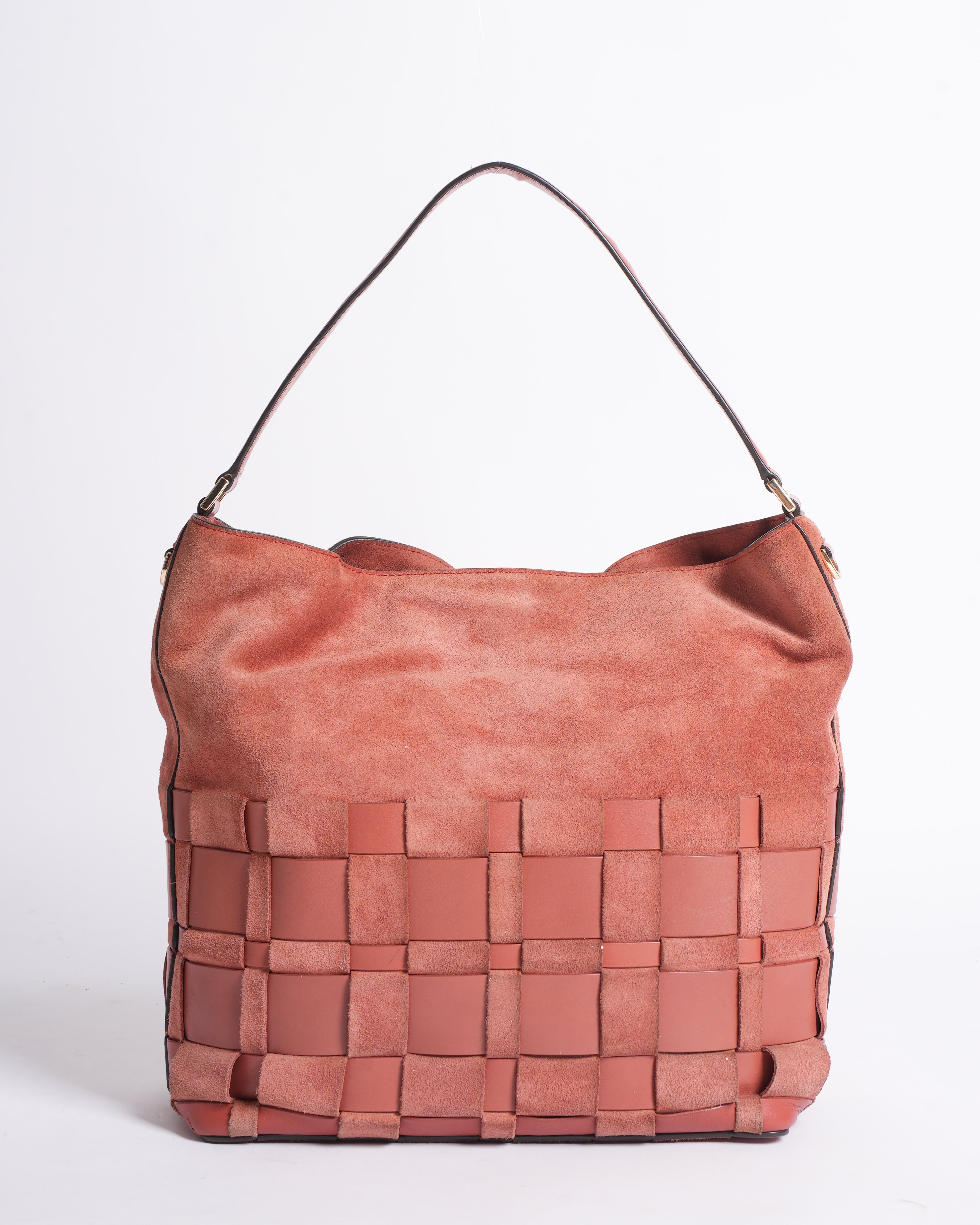 Michael Kors Suede Shoulder Bag in the Shade of Rust