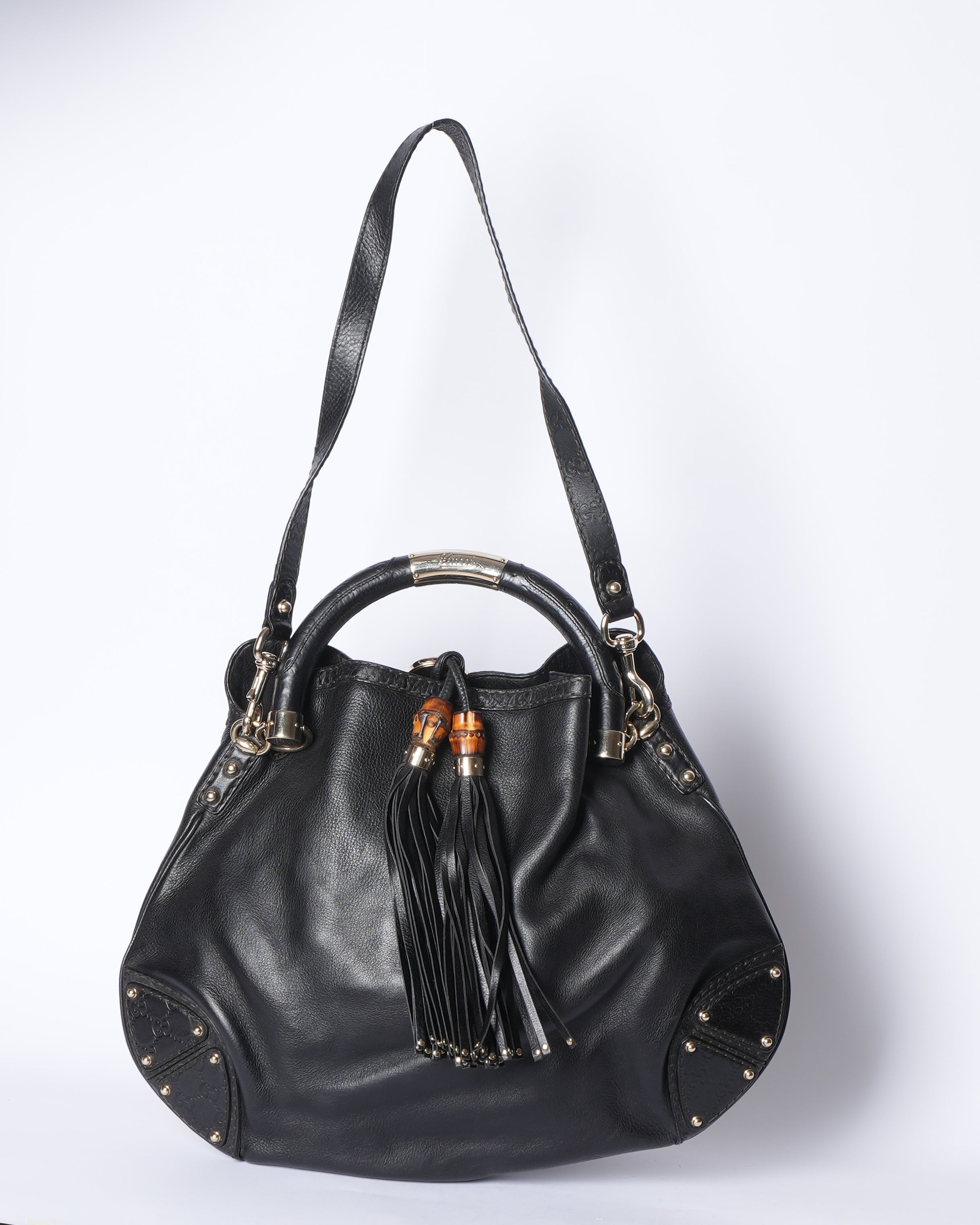 Gucci Black leather shoulder bag