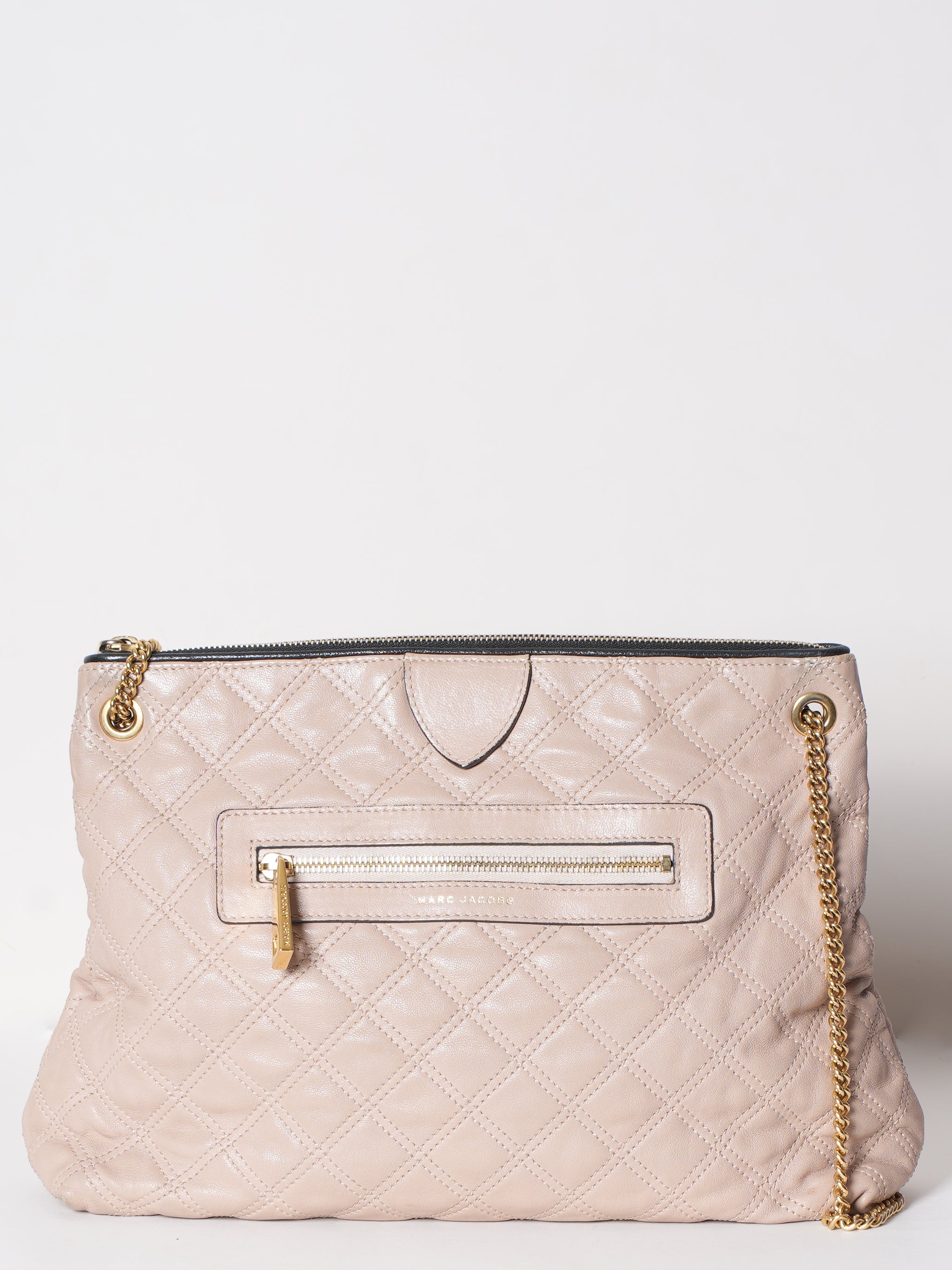 Marc Jacobs Nude Leather Quilted Shoulder Bag