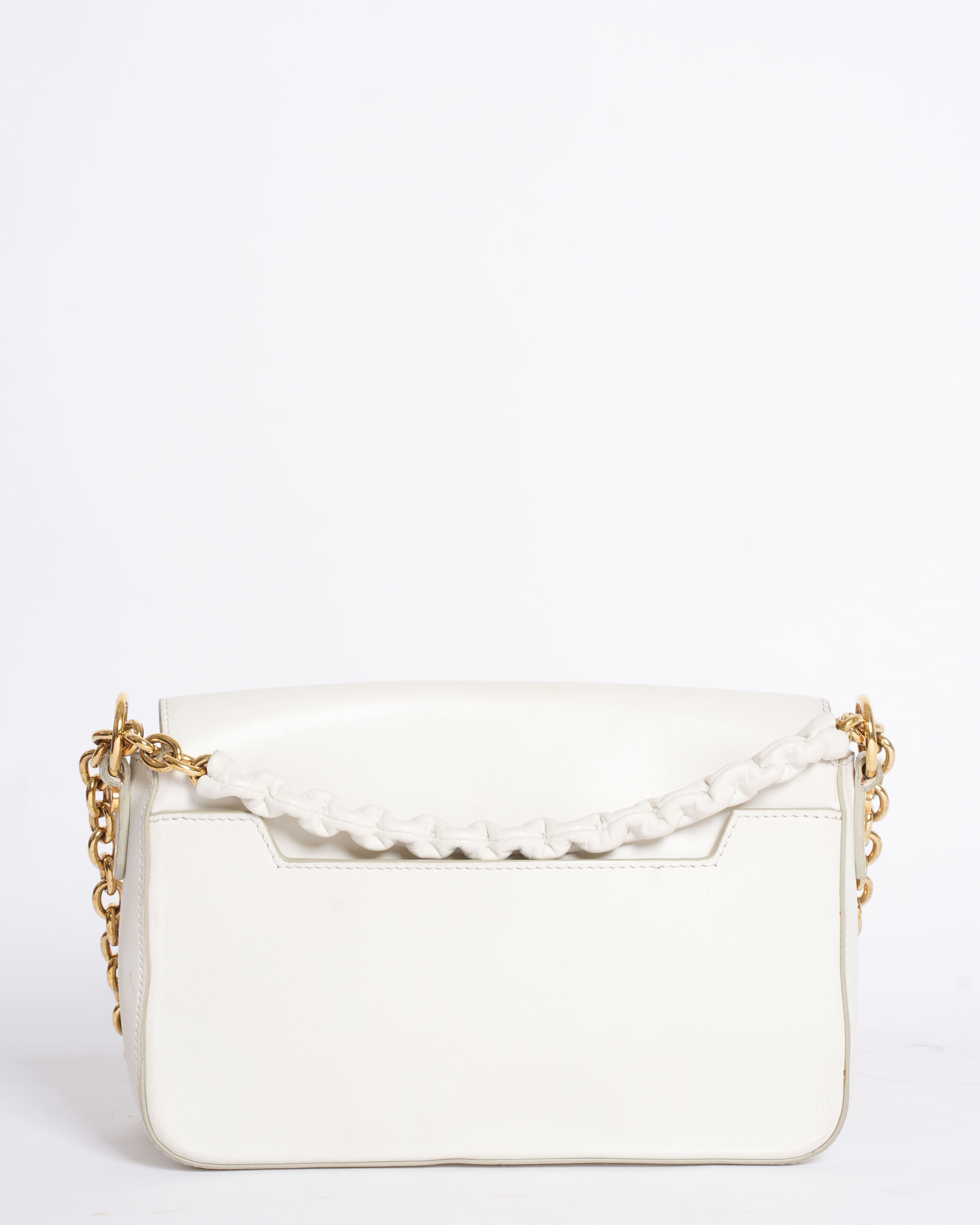 Tom Ford Natalia Medium Shoulder Bag in Off‑White