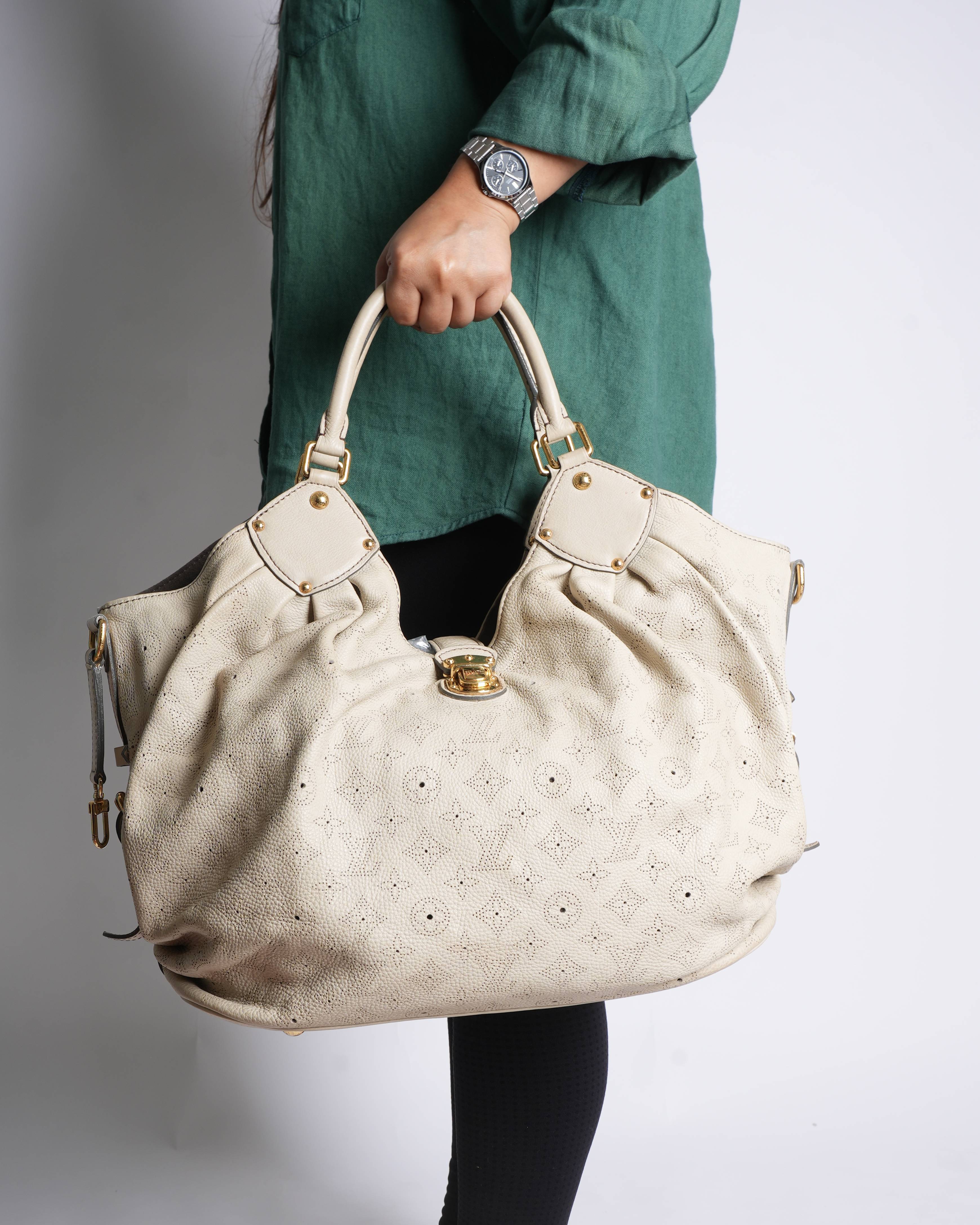 Louis Vuitton Beige Mahina Hobo Bag