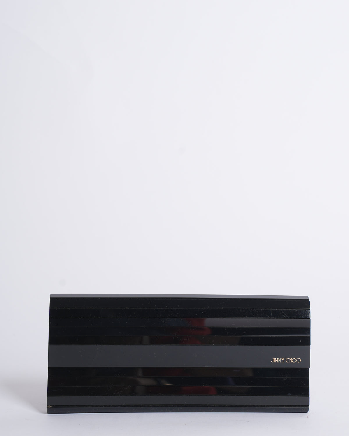 Jimmy Choo Acrylic Clutch In Black
