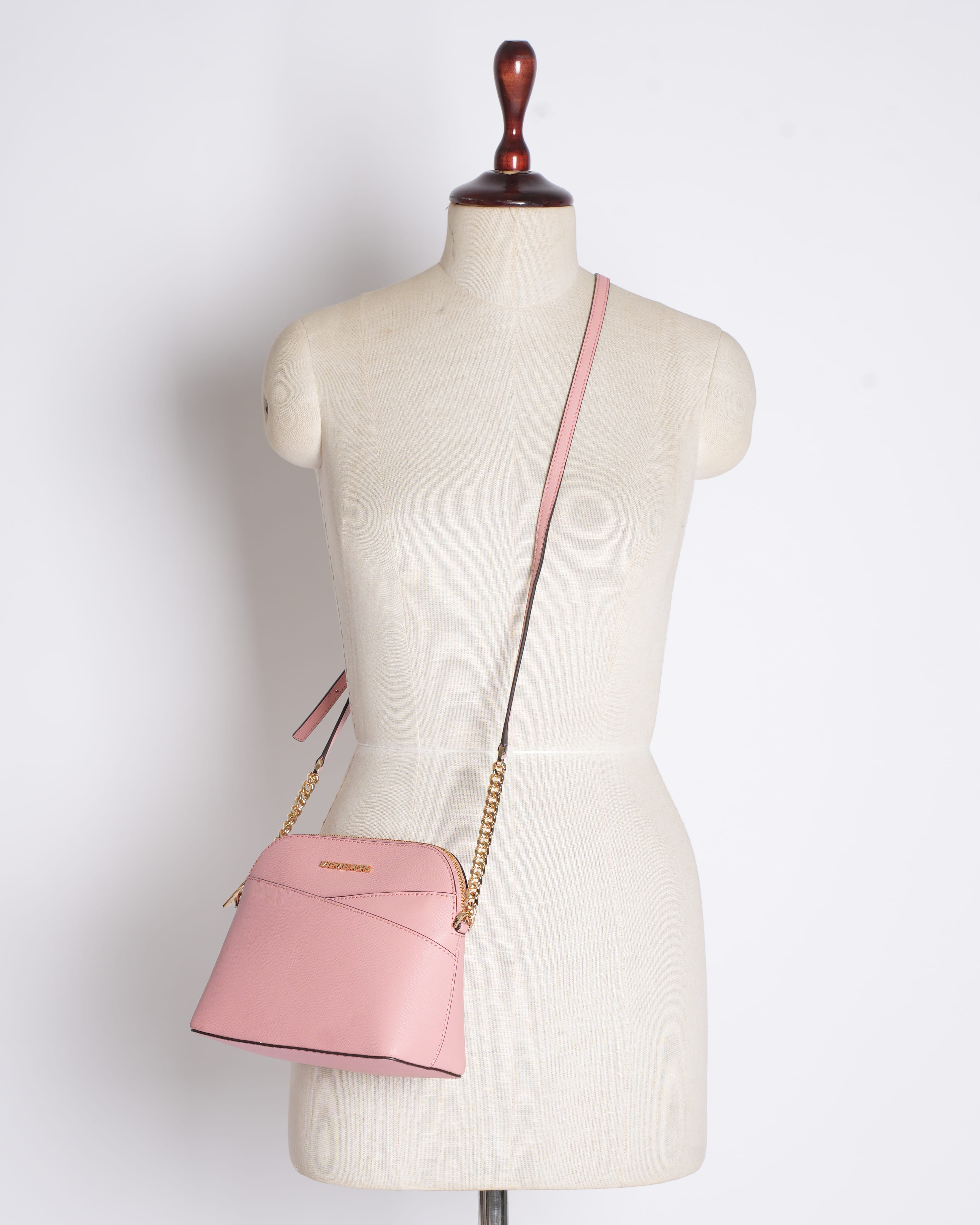 New Michael Kors Jet Set Dome Leather Crossbody Bag
