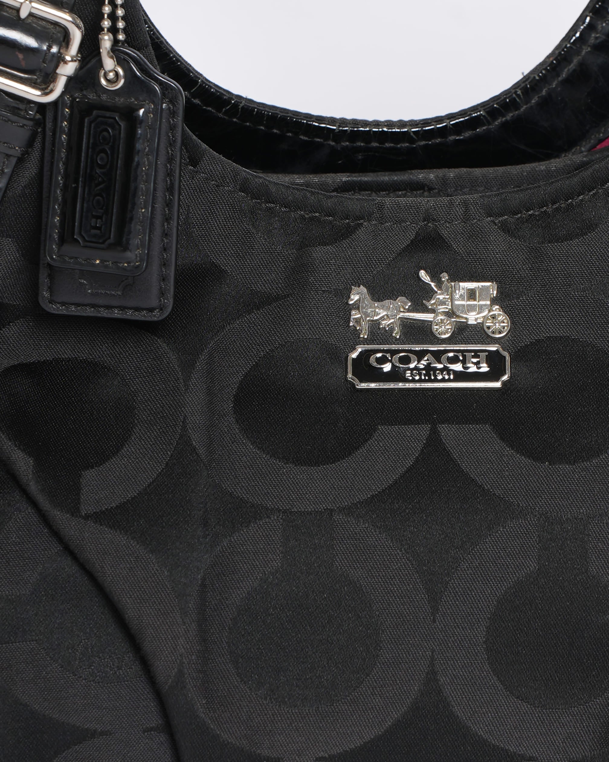 Vintage Coach Shoulder Bag In Black