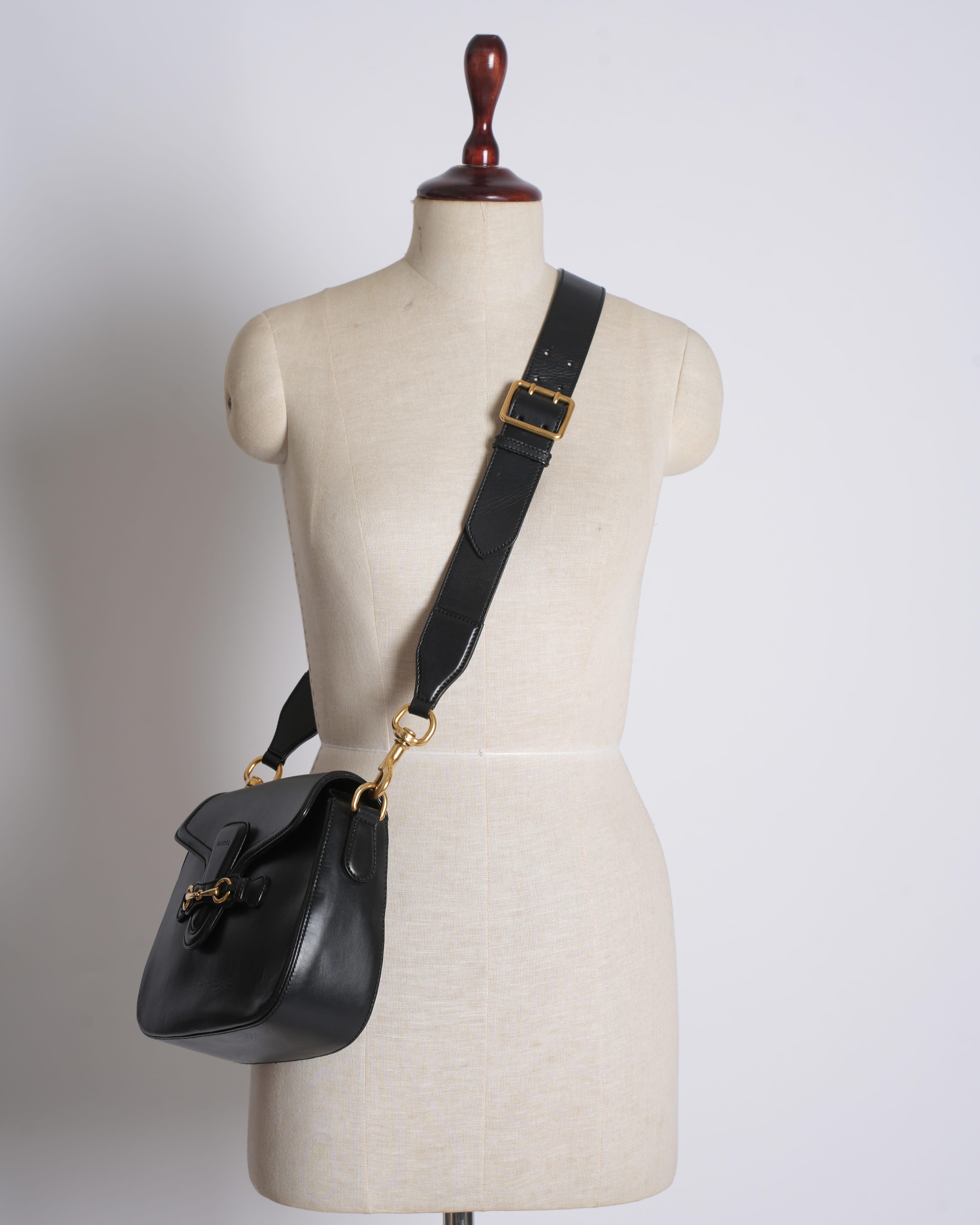 Gucci Lady Web Leather Crossbody Bag