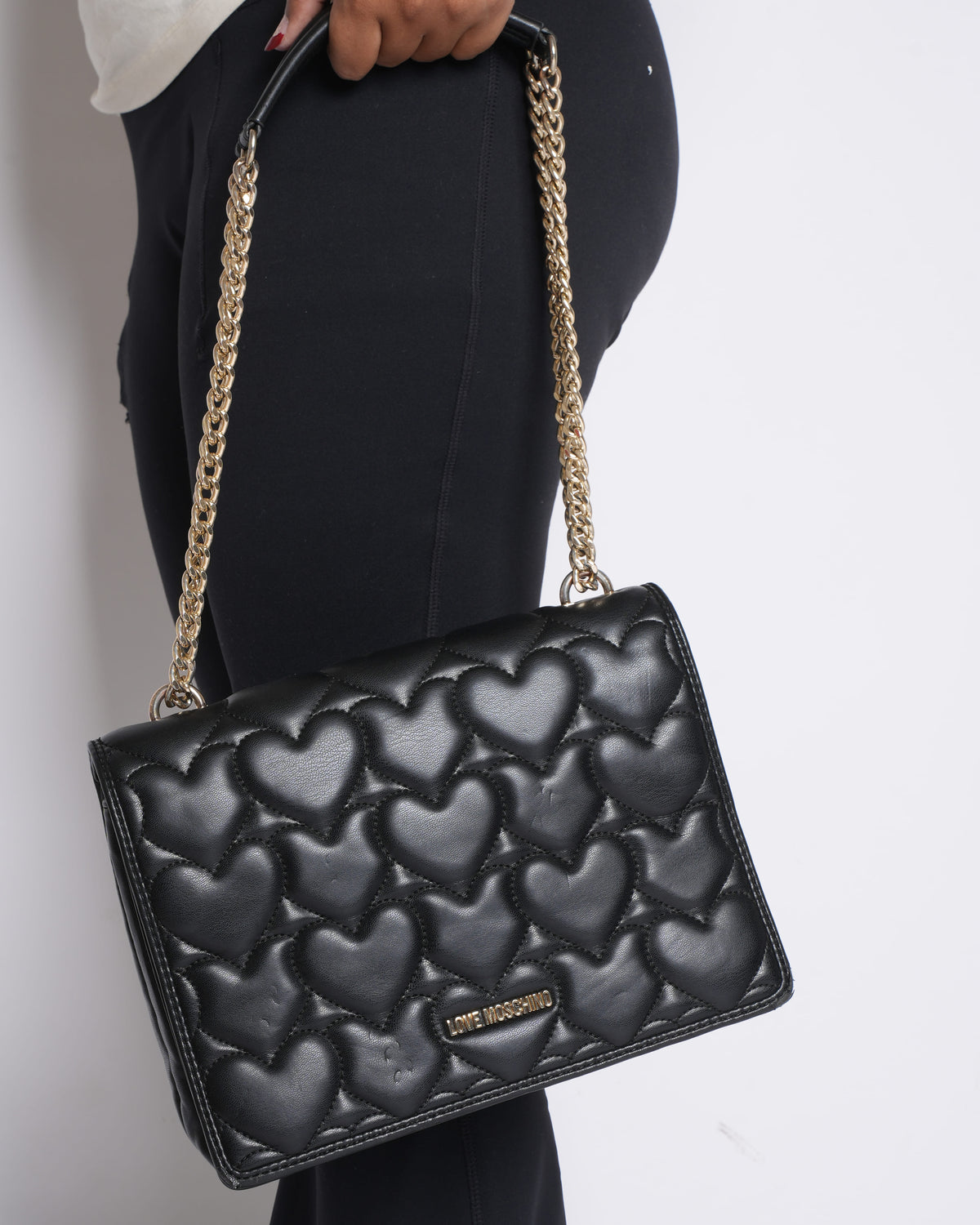 Love Moschino Crossbody Convertible Shoulder Bag in Black