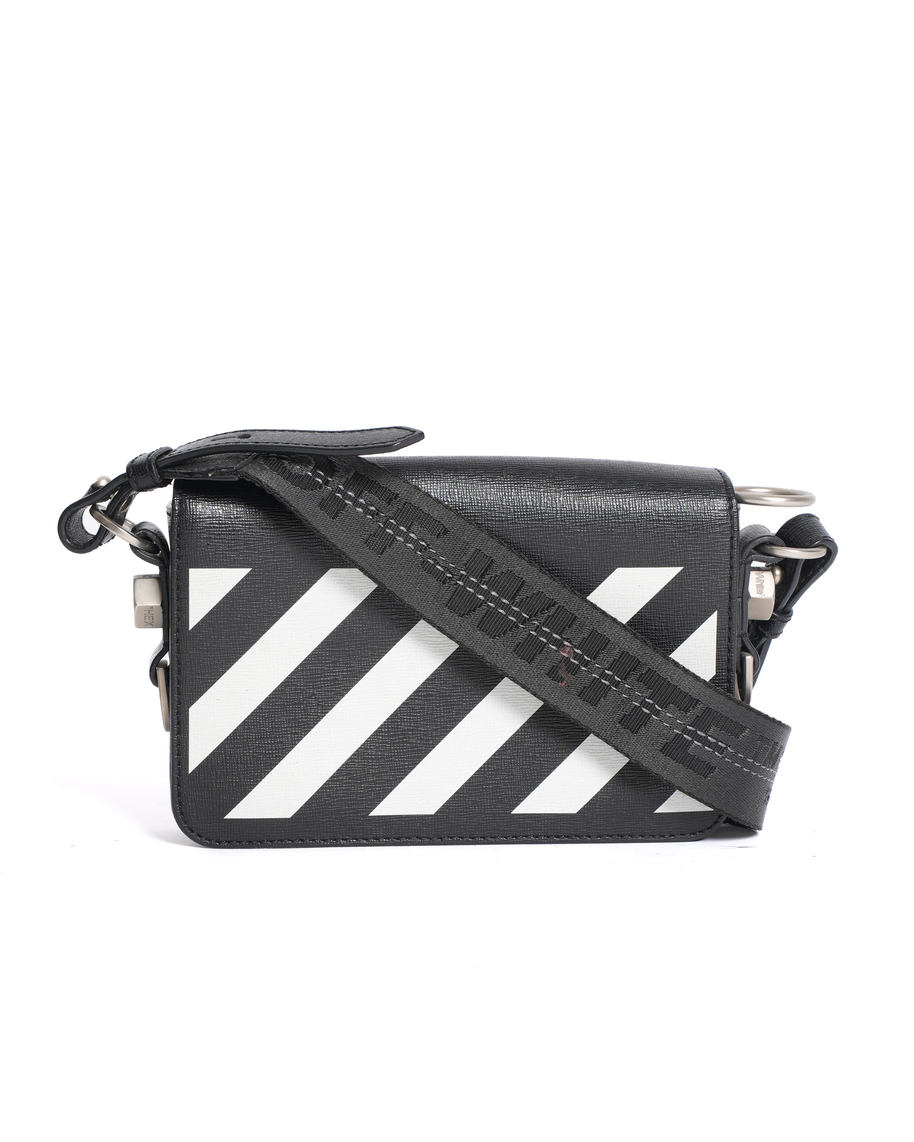 Flap Bag Off White Black Strap Bag Off White Binder Clip Shoulder