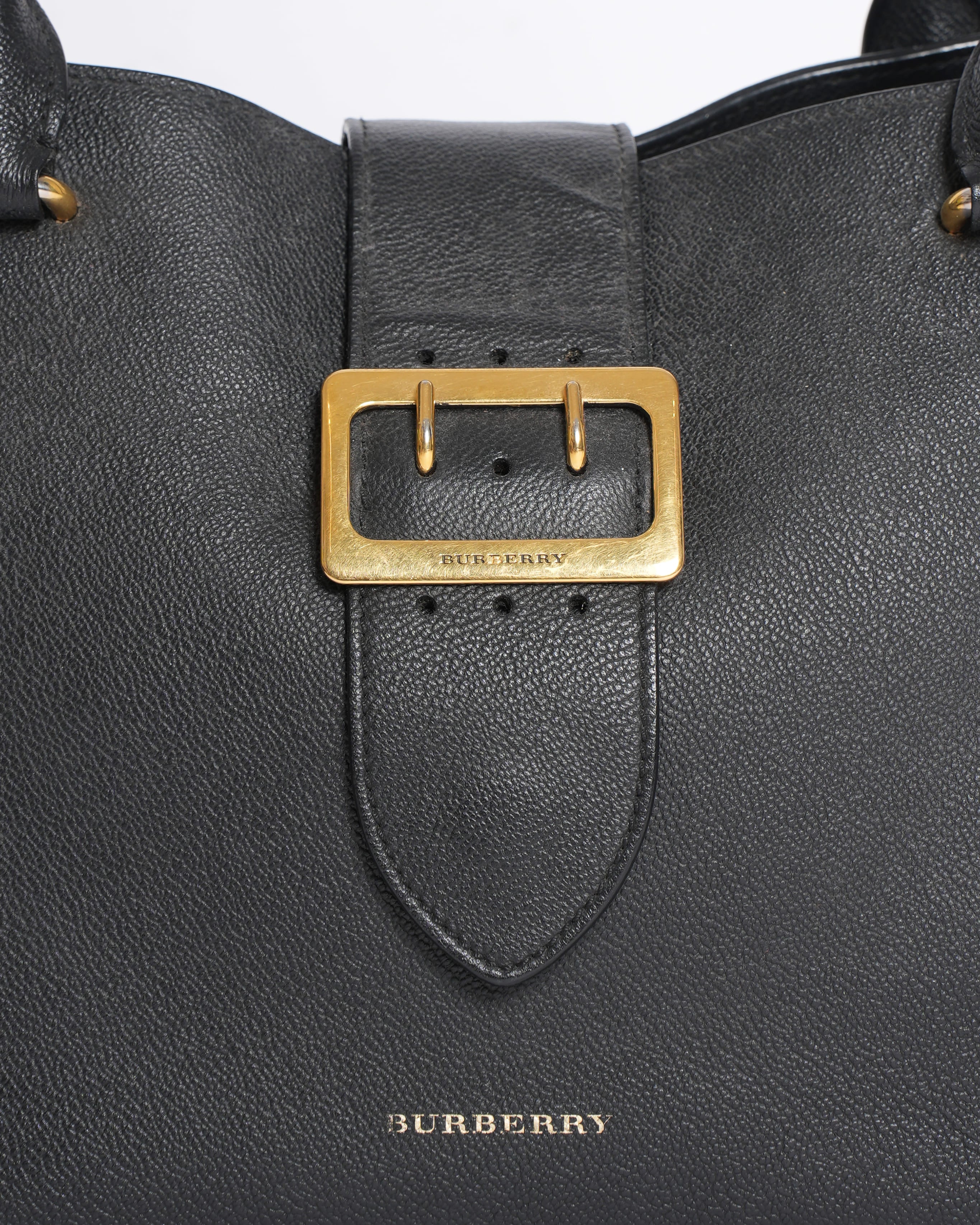 Burberry Grained Leather Shoulder Bag