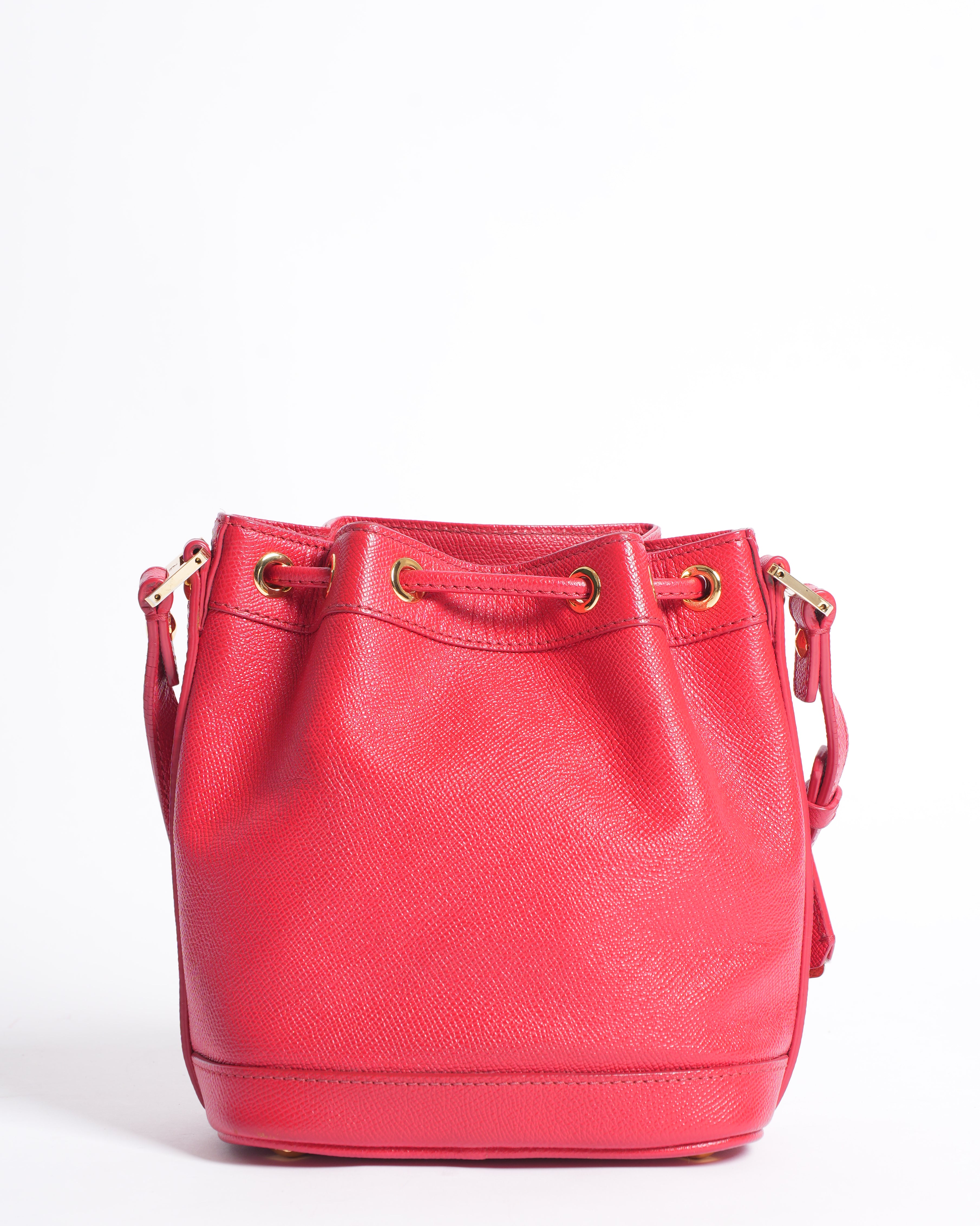 MCM Bucket Bag In Red
