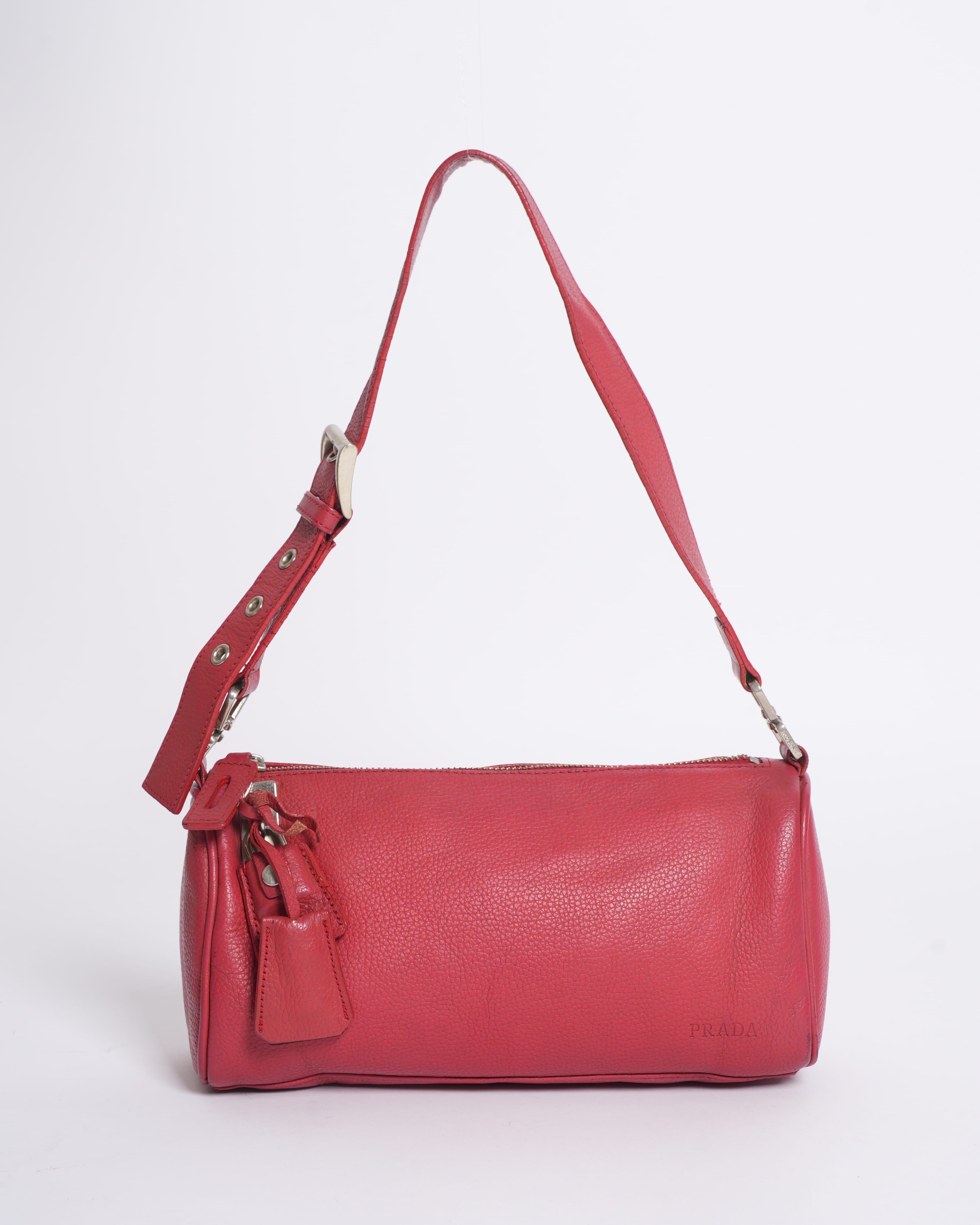 Prada red shoulder bag