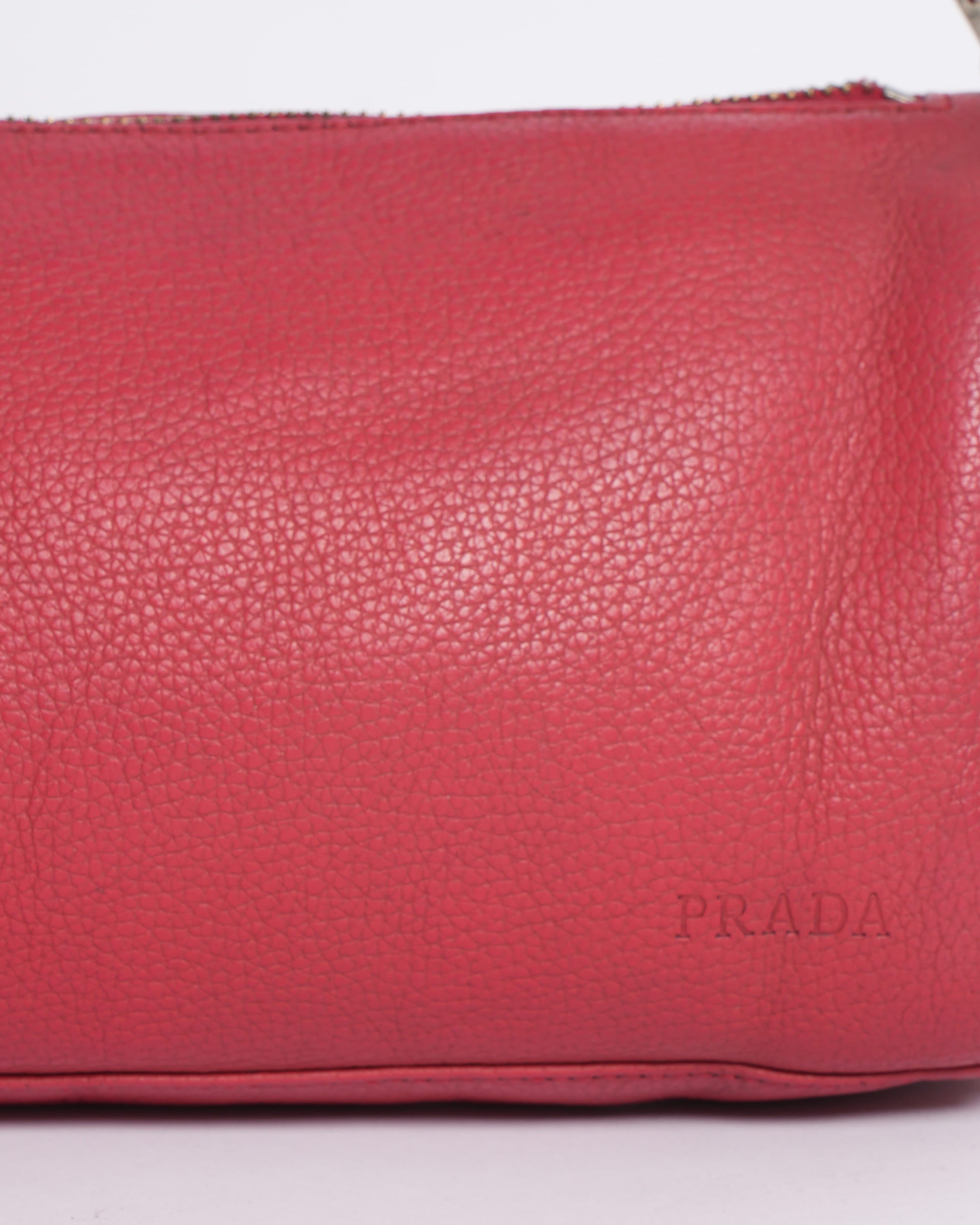 Prada red shoulder bag