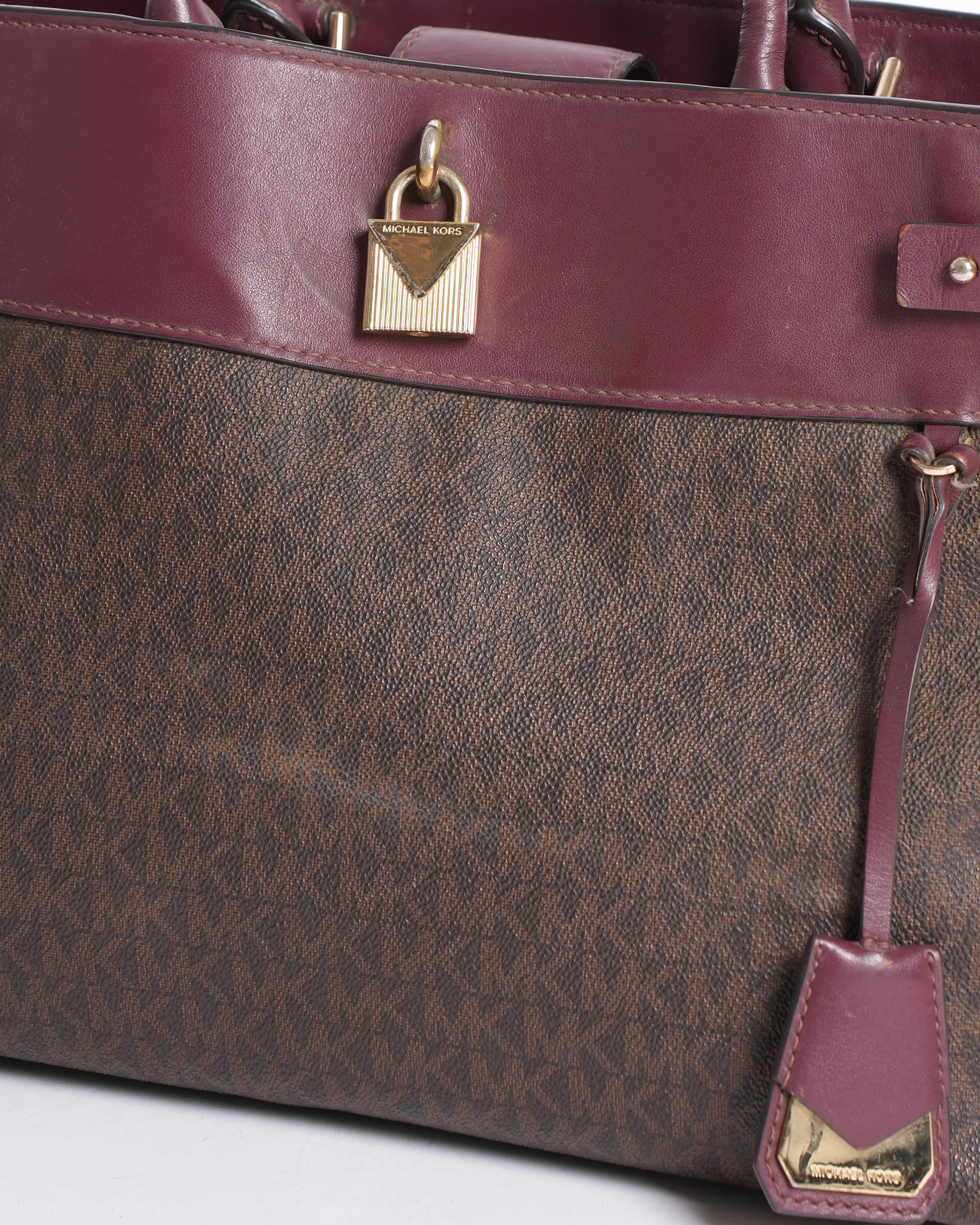 Michael kors gramercy logo satchel bag