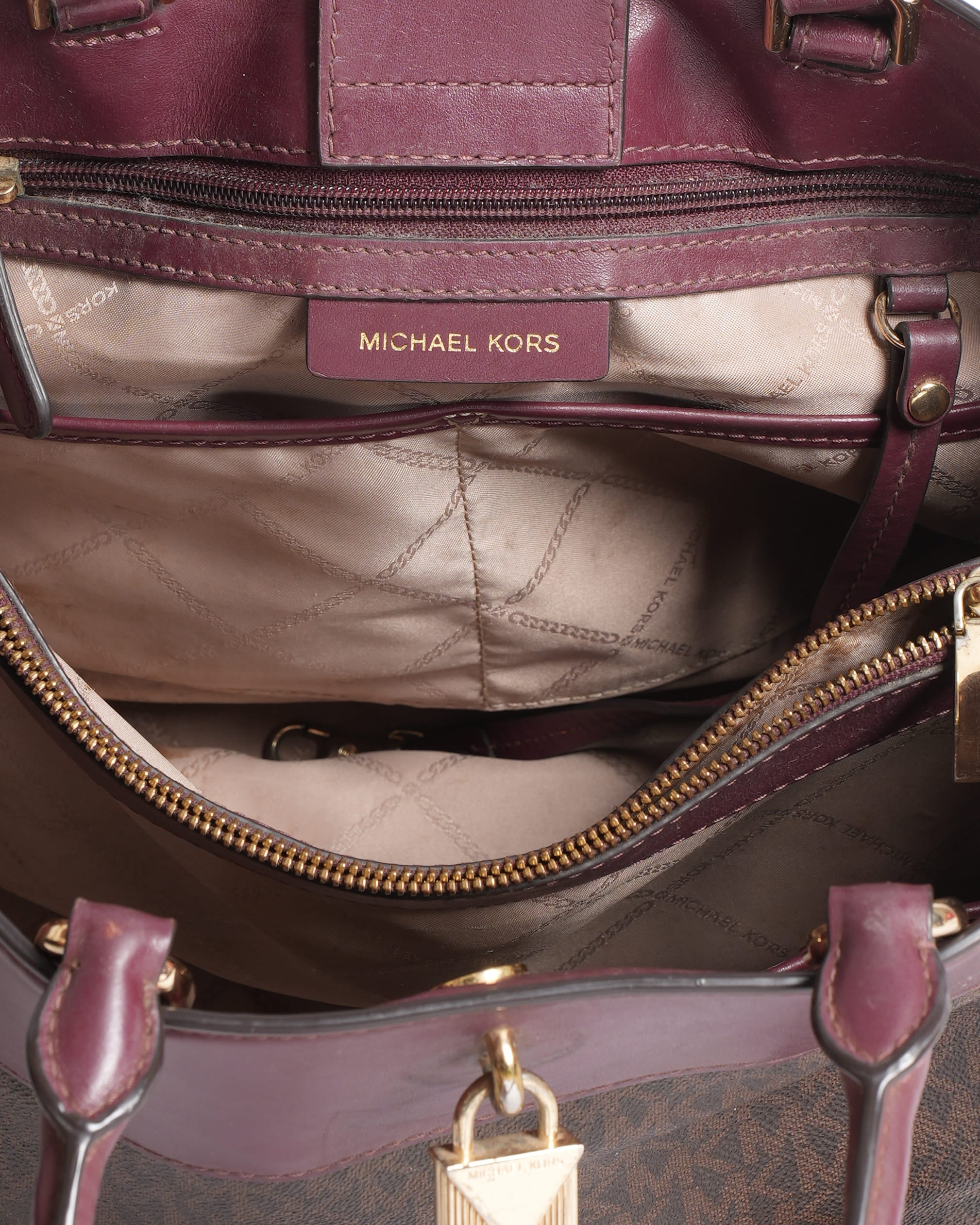 Michael kors gramercy logo satchel bag