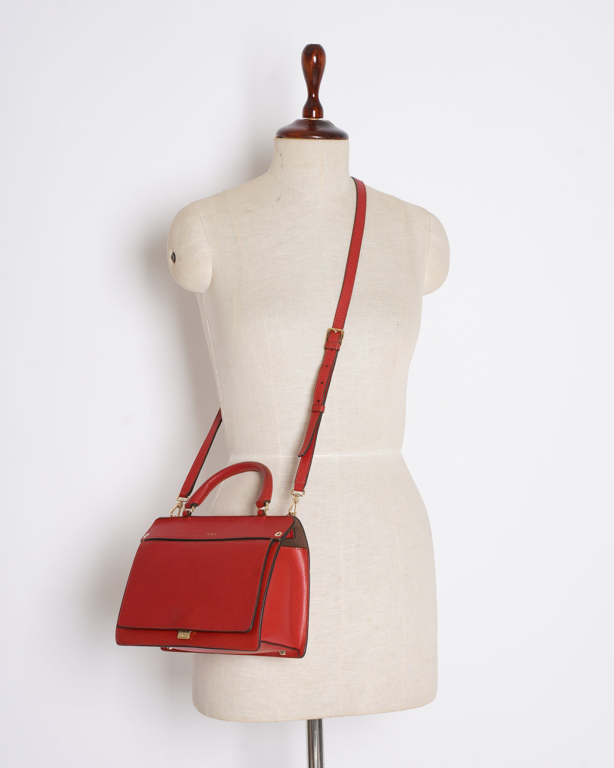 Furla like crossbody bag in cherry Red