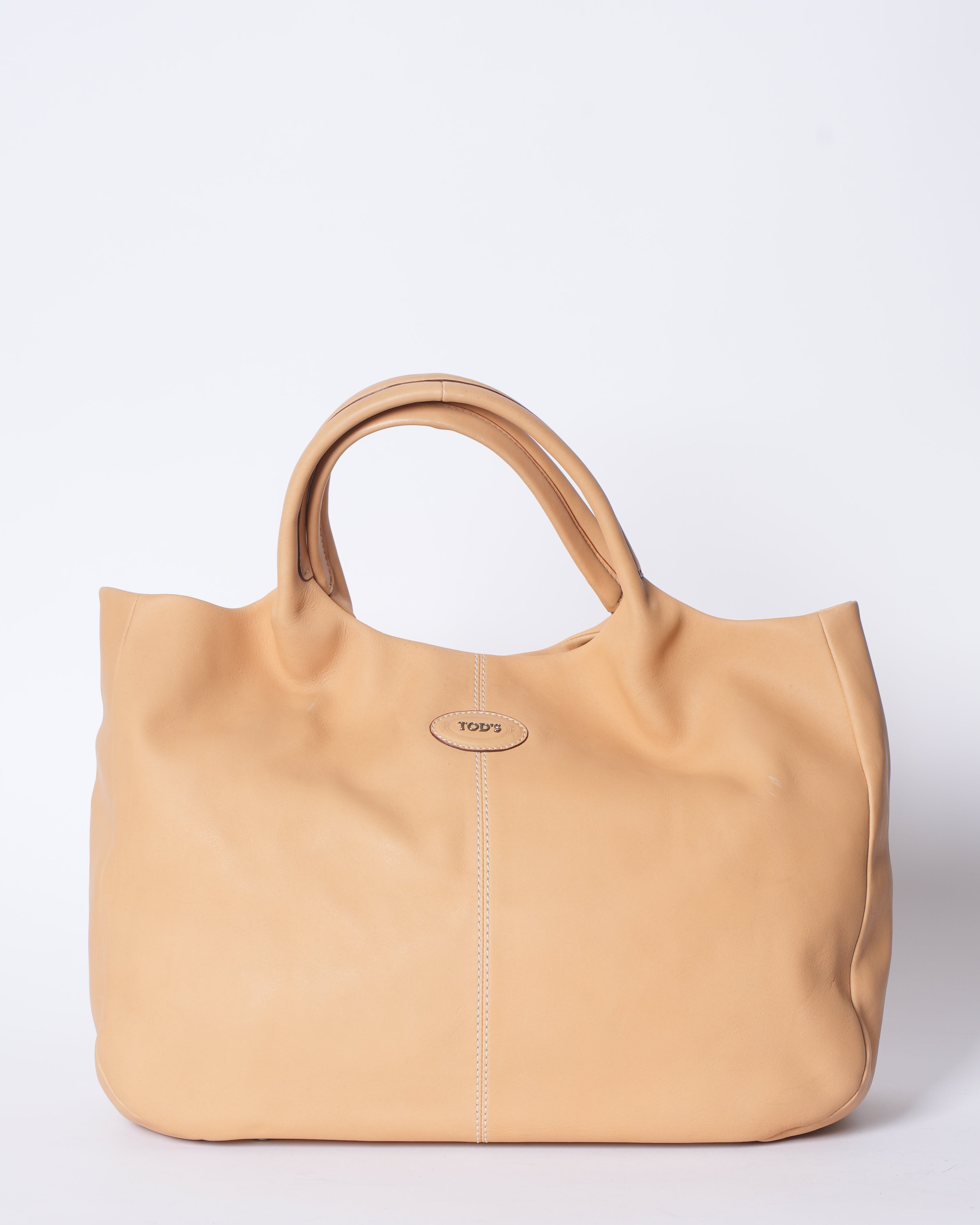 Tod's Cream Leather Satchel