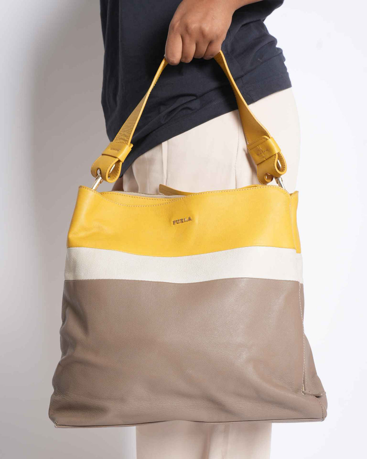 Furla twiggy tote in yellow