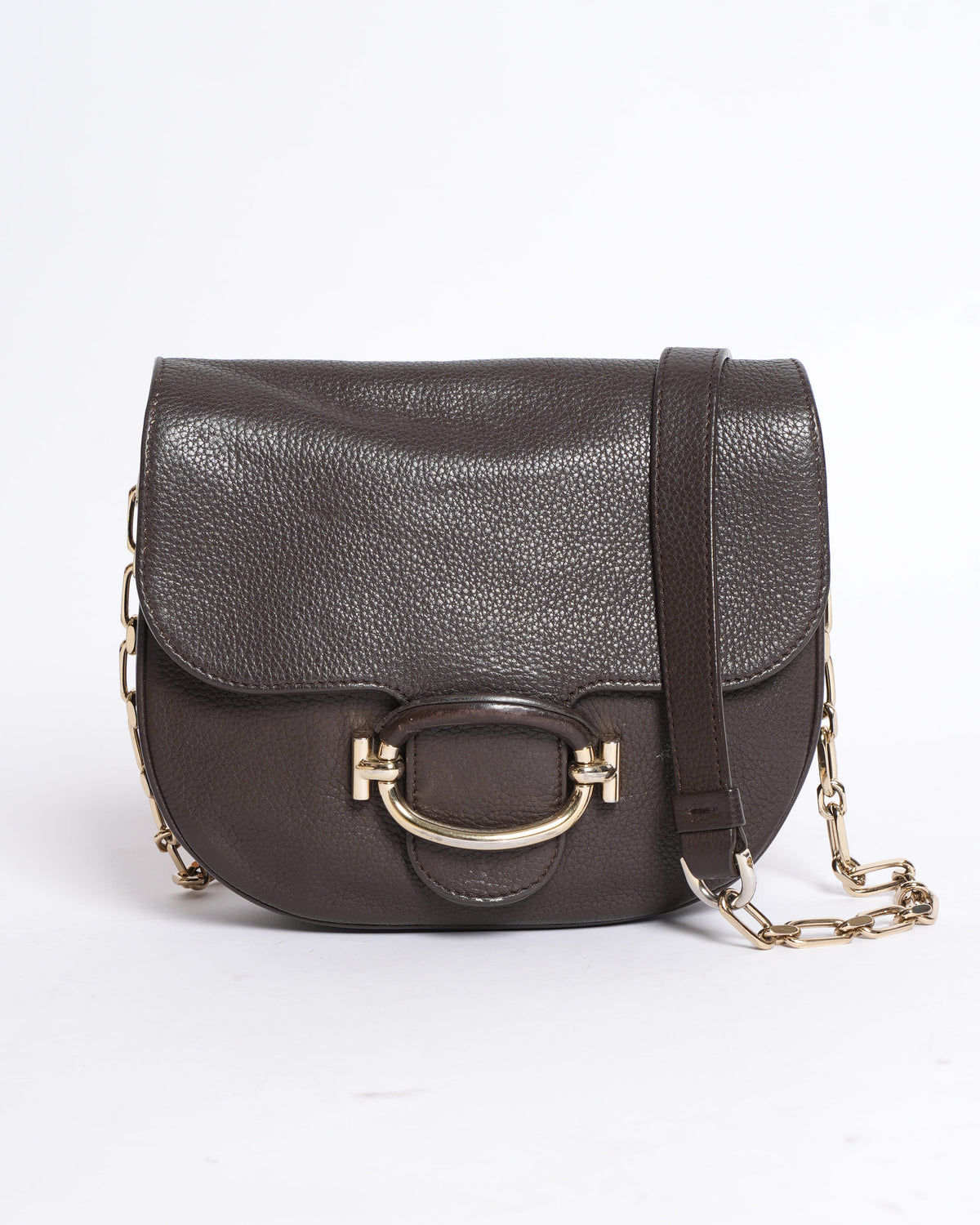 Tod's T Ring Brown Chain Crossbody Bag