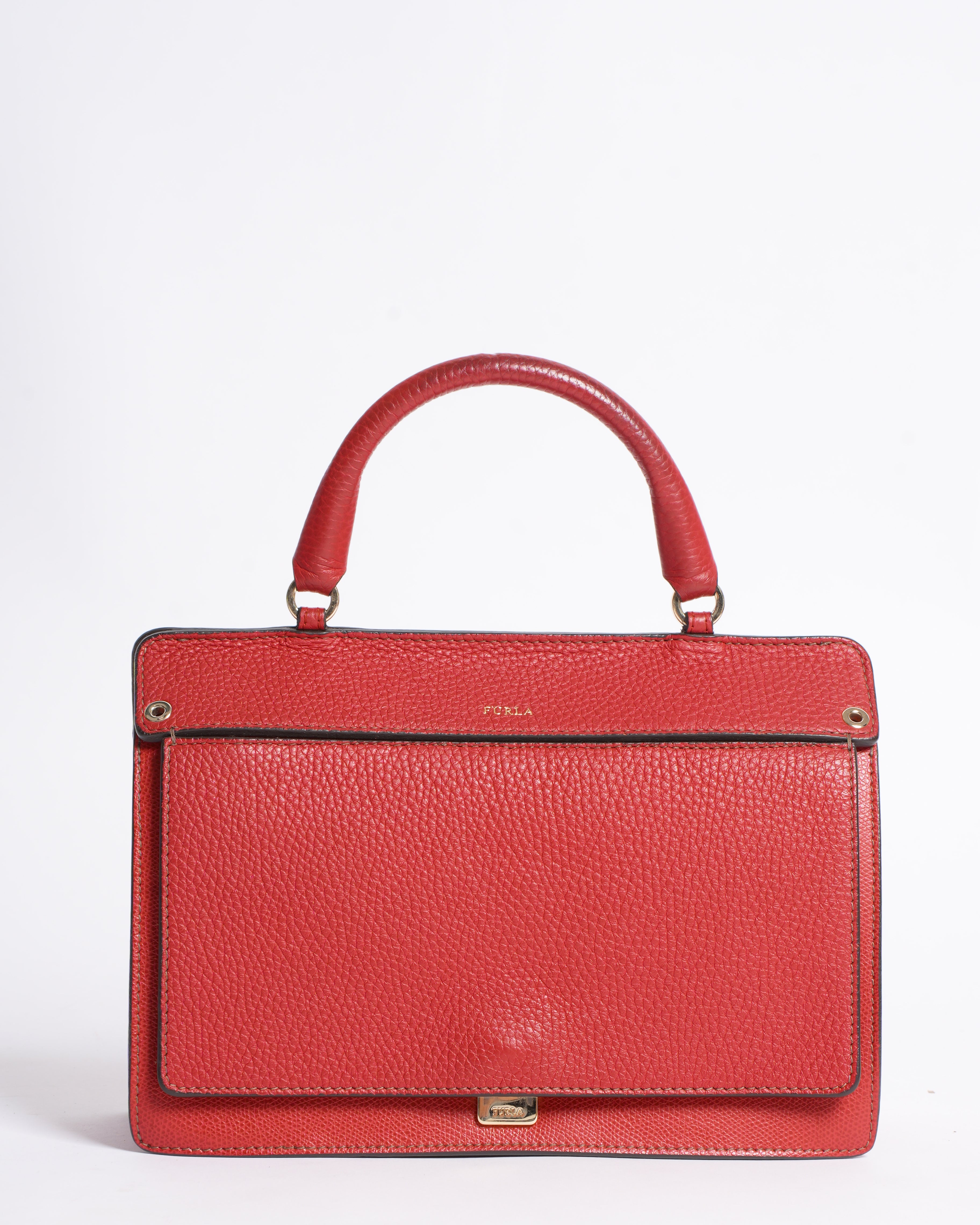 Furla like crossbody bag in cherry Red