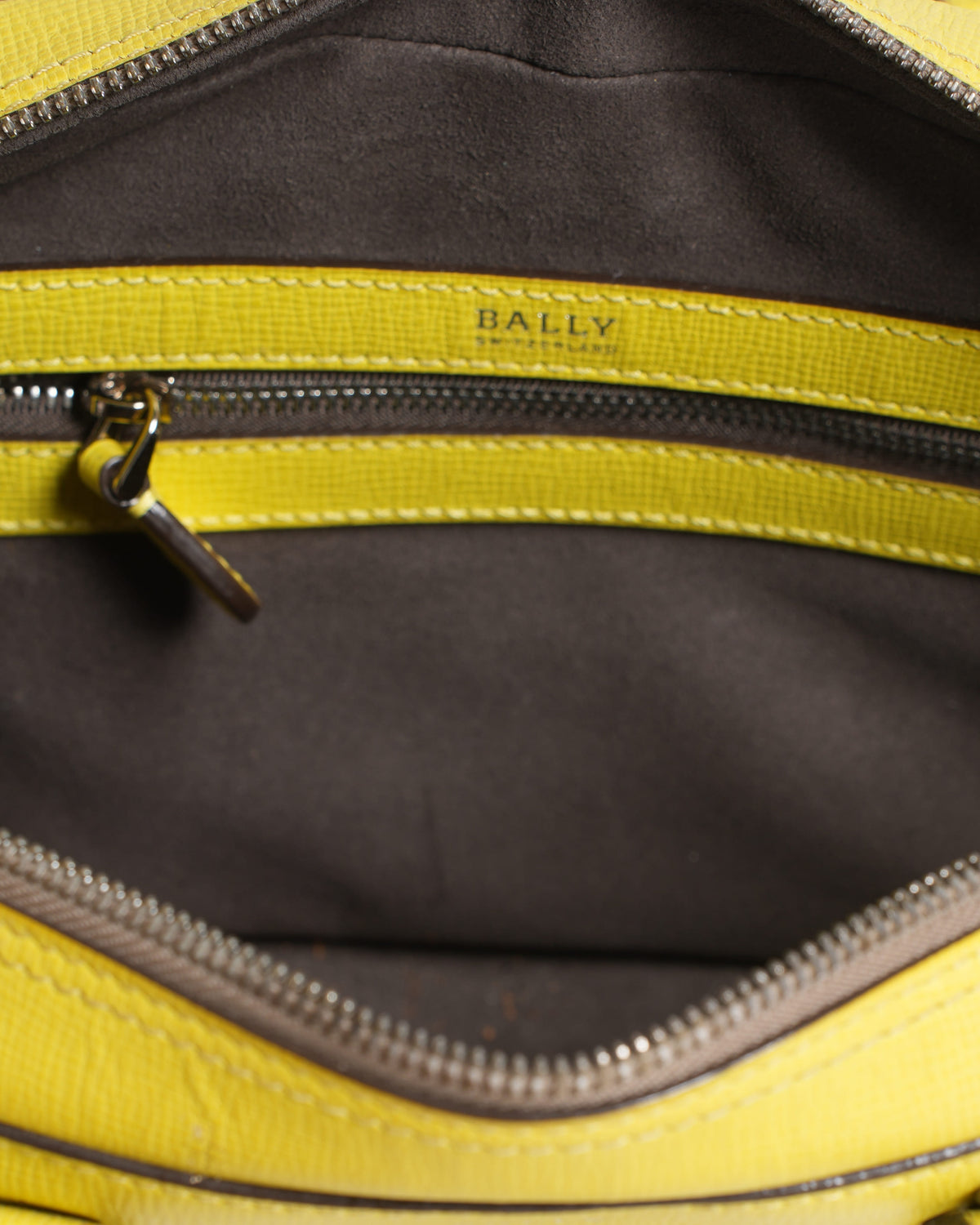 Bally Yellow Leather Camera Crossbody Bag