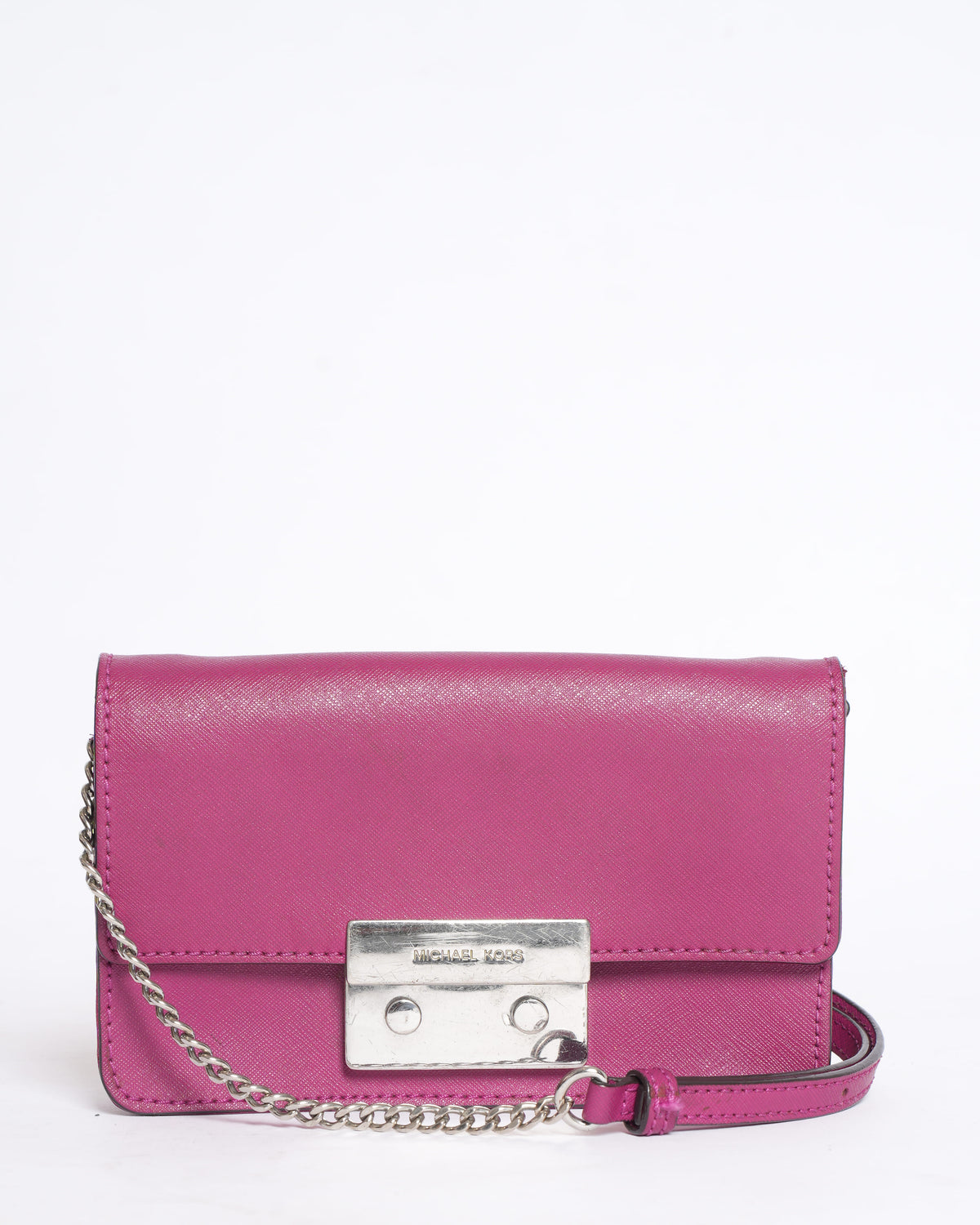 Michael Kors Mini Saffiano Leather Crossbody Bag in Pink