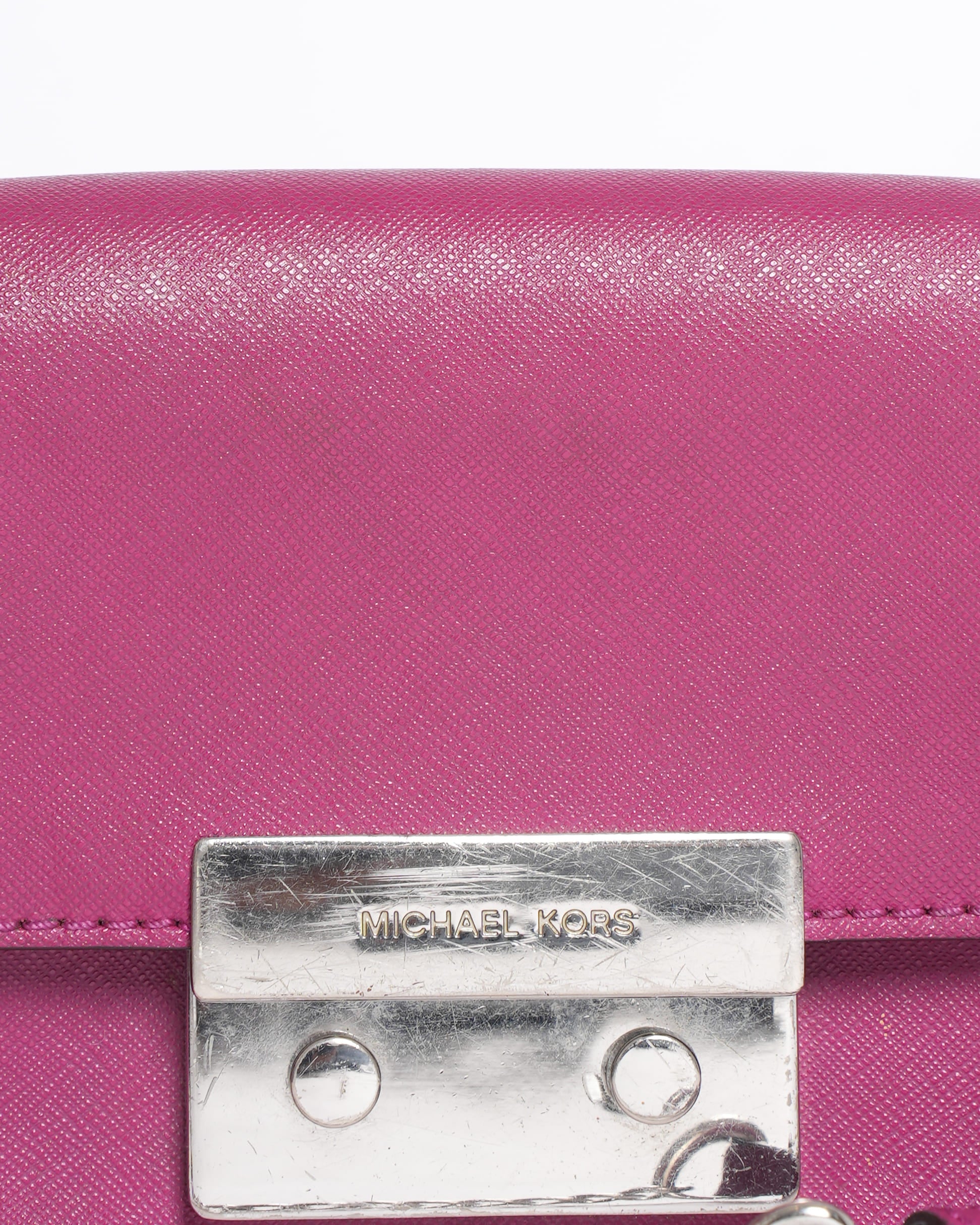 Michael Kors Mini Saffiano Leather Crossbody Bag in Pink