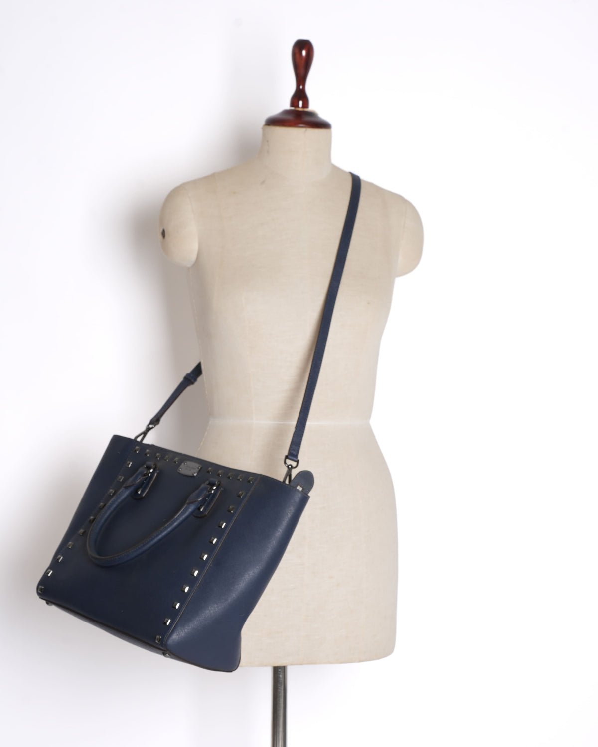 Michael Kors Blue Saffiano Leather Tote Bag