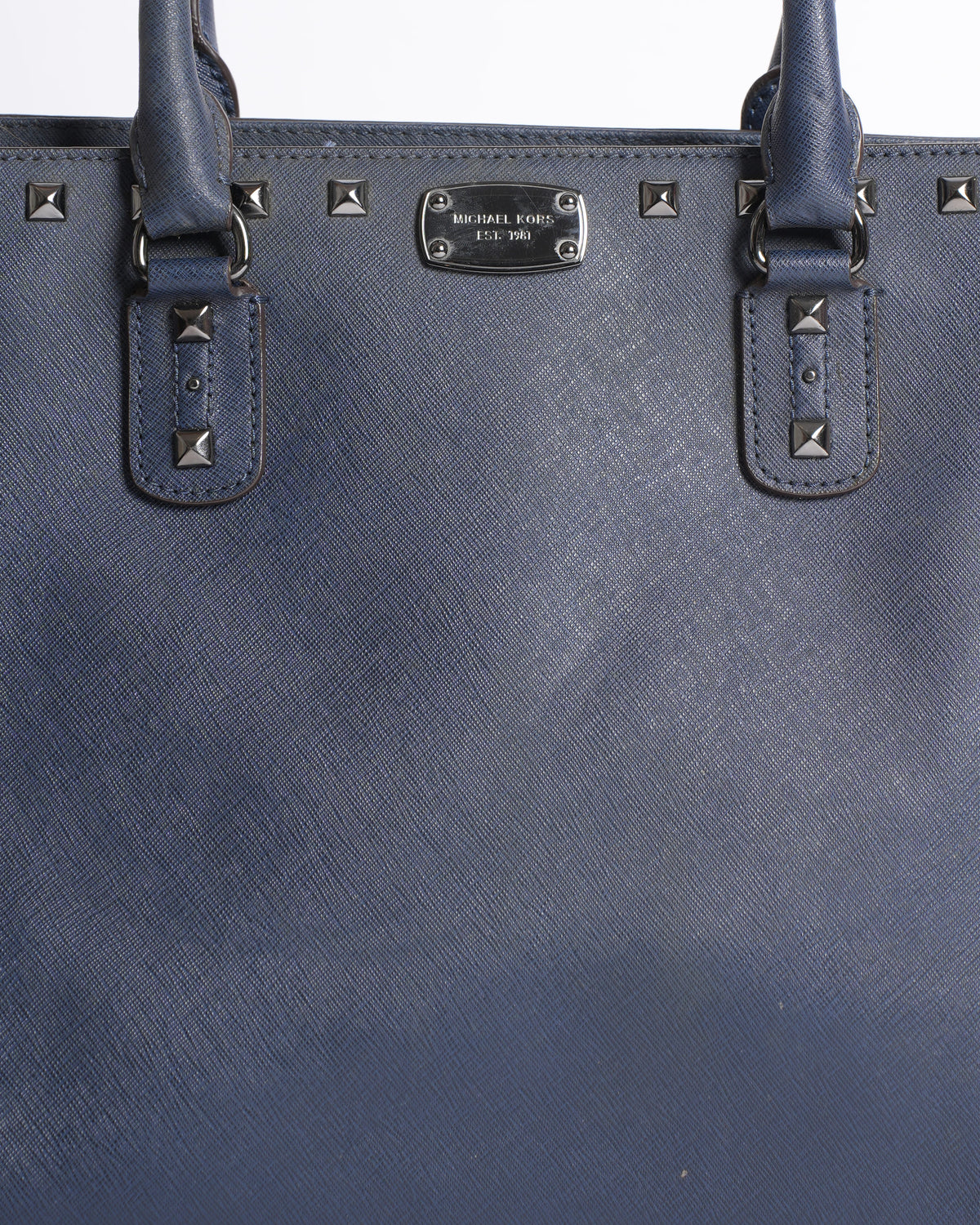 Michael Kors Blue Saffiano Leather Tote Bag