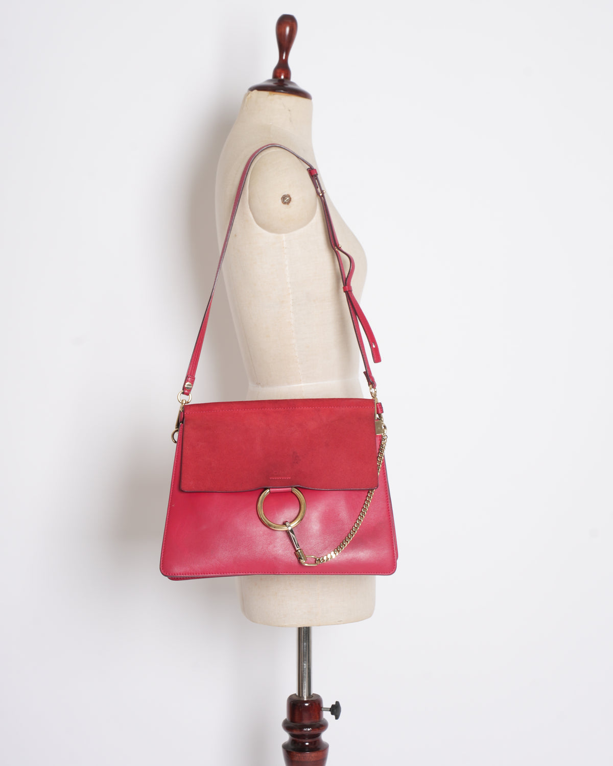 Chloe Medium Faye Bag In Red