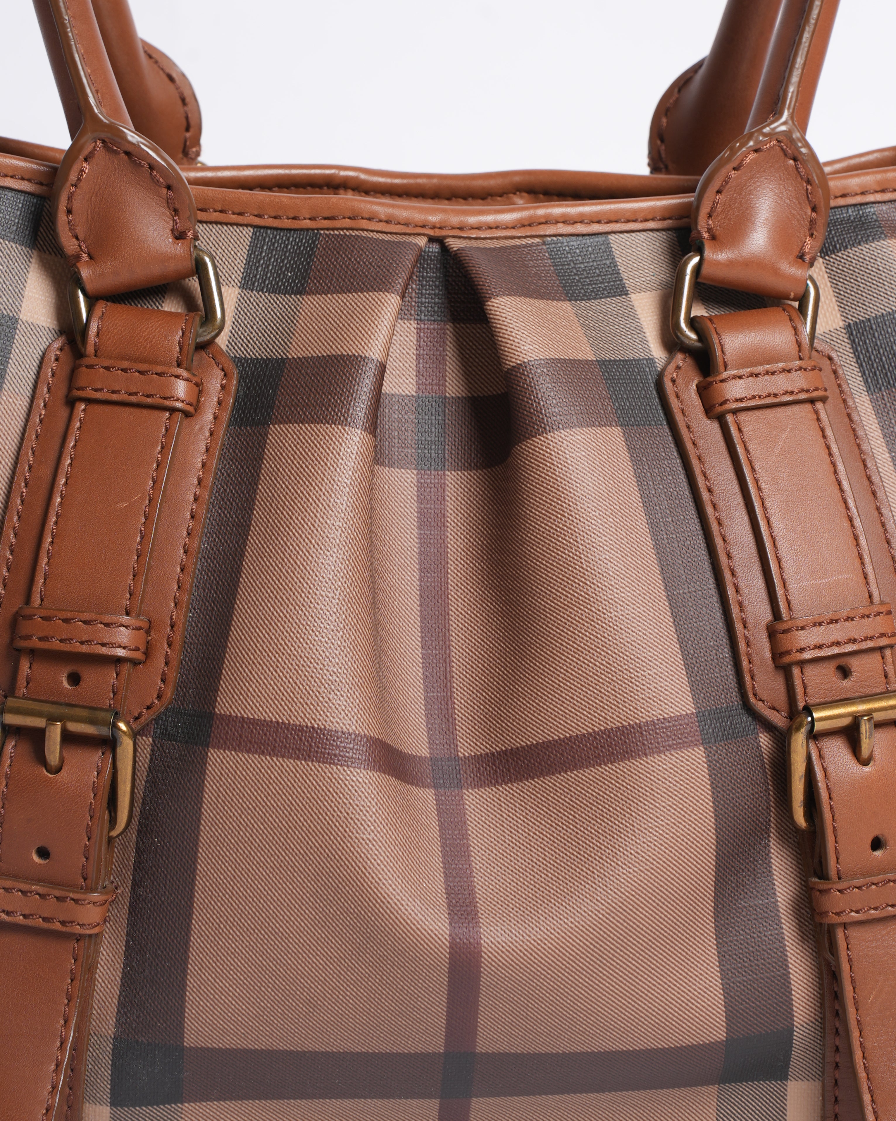Burberry New Nova Check Brown Leather Northfield Shoulder Bag