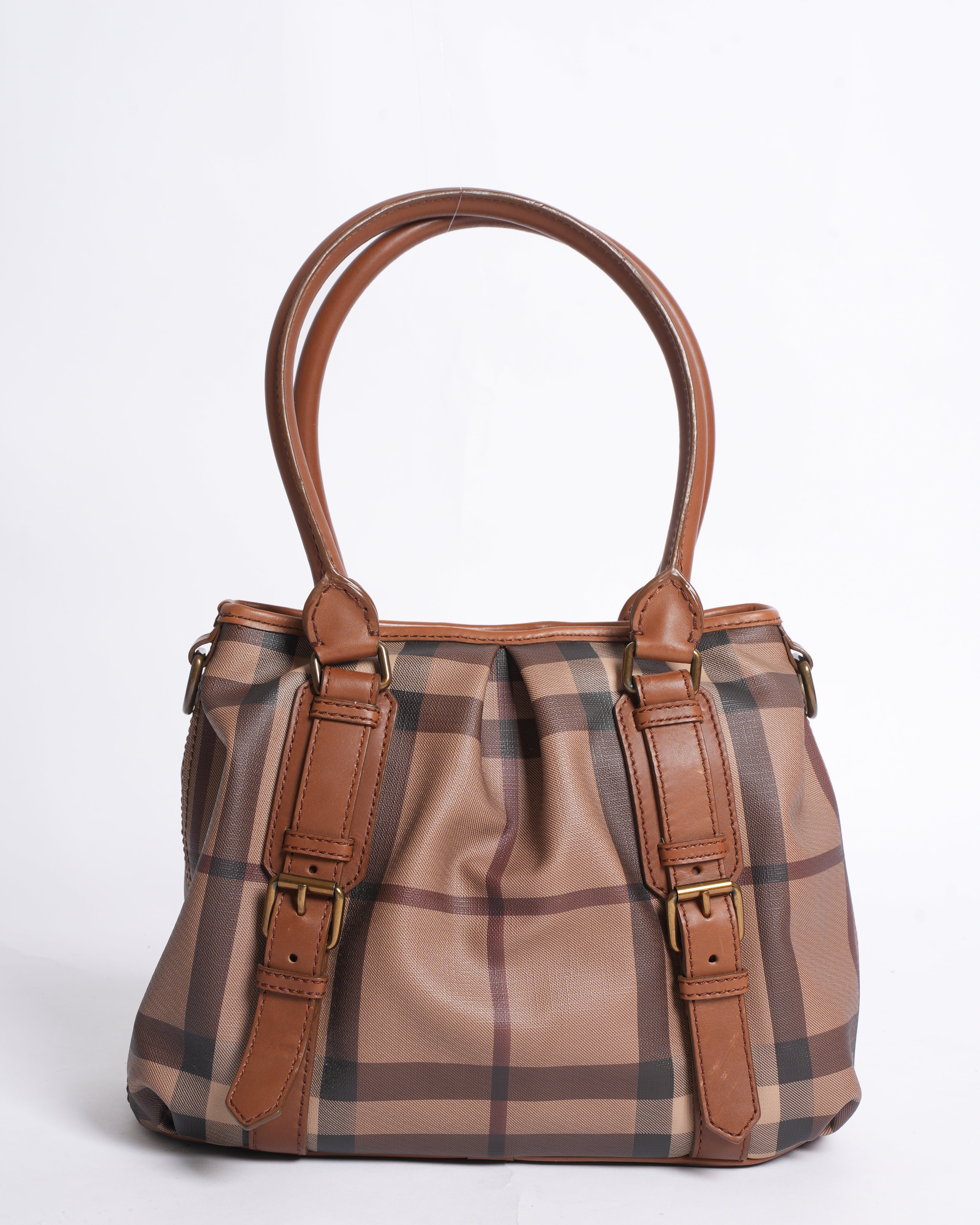 Burberry New Nova Check Brown Leather Northfield Shoulder Bag