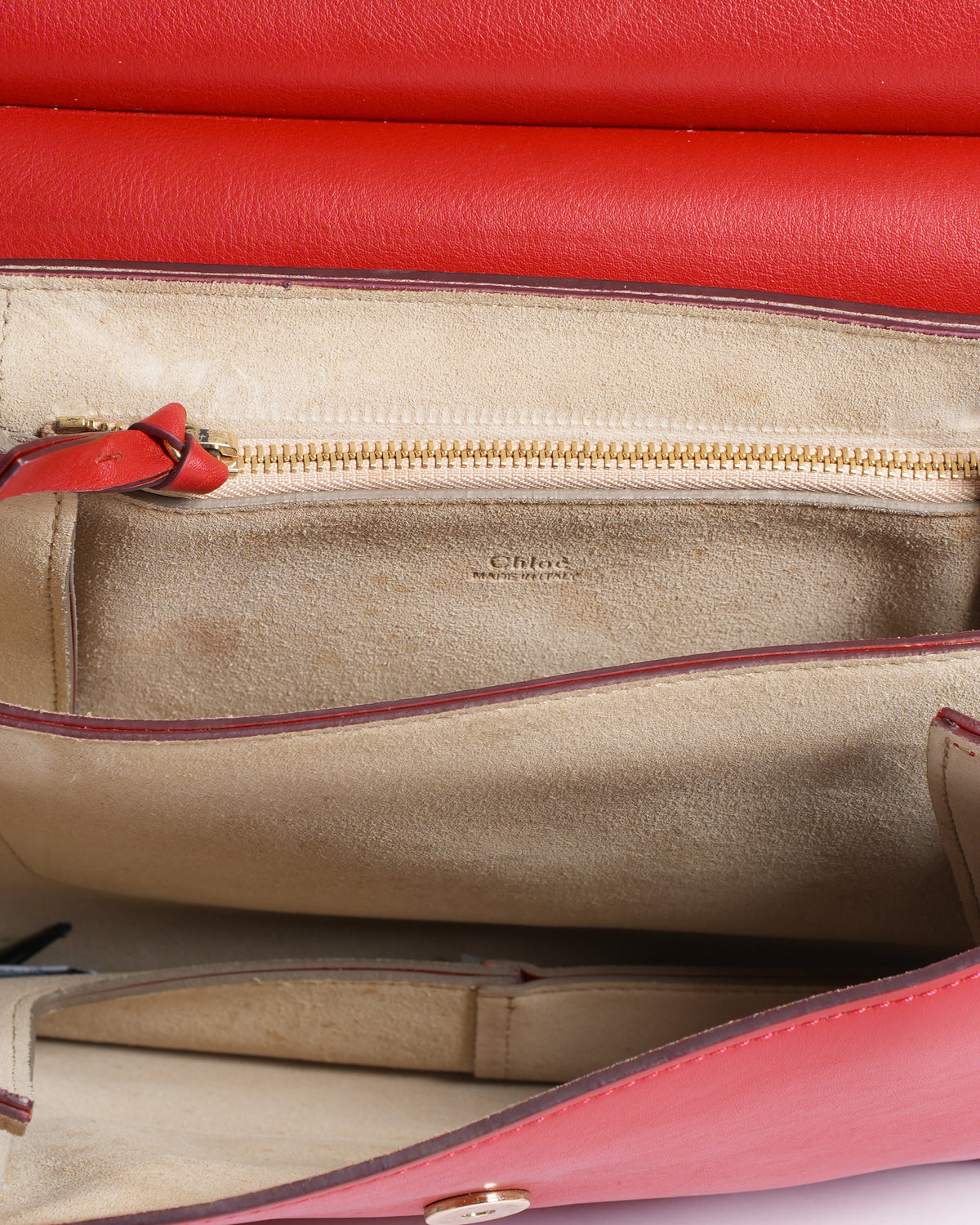 Chloe Medium Faye Bag In Red