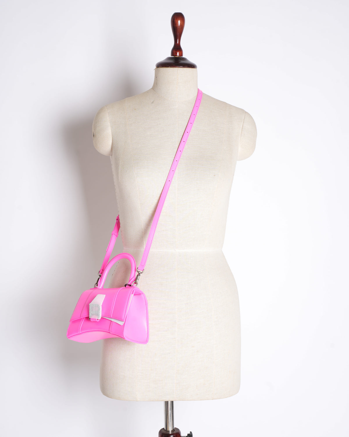 New Balenciaga Top Handle XS Tote Handbag in Pink