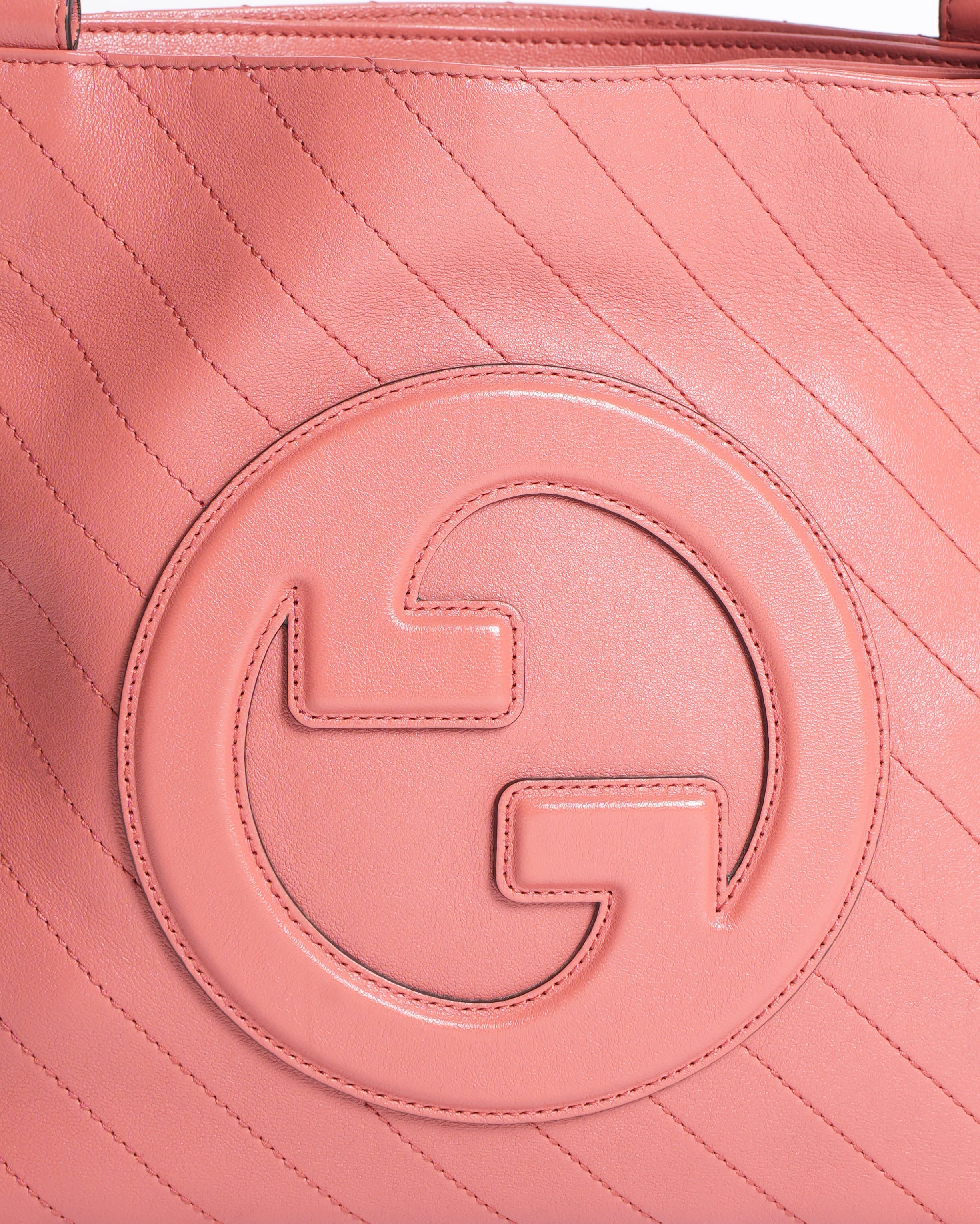 Gucci Pink Quilted Leather Blondie Shoulder Bag in Pink
