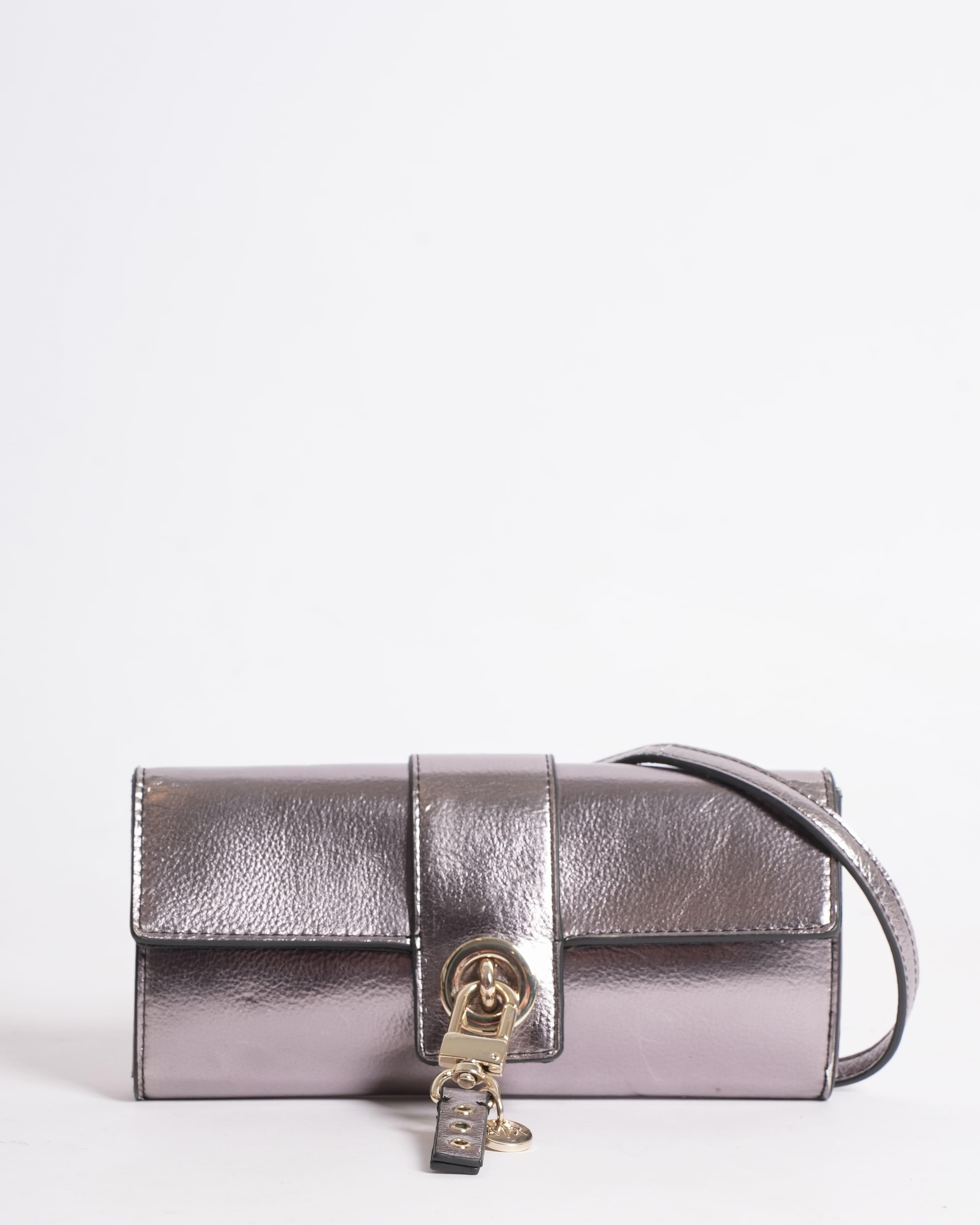 Armani Exchange Silver Metallic Crossbody Bag