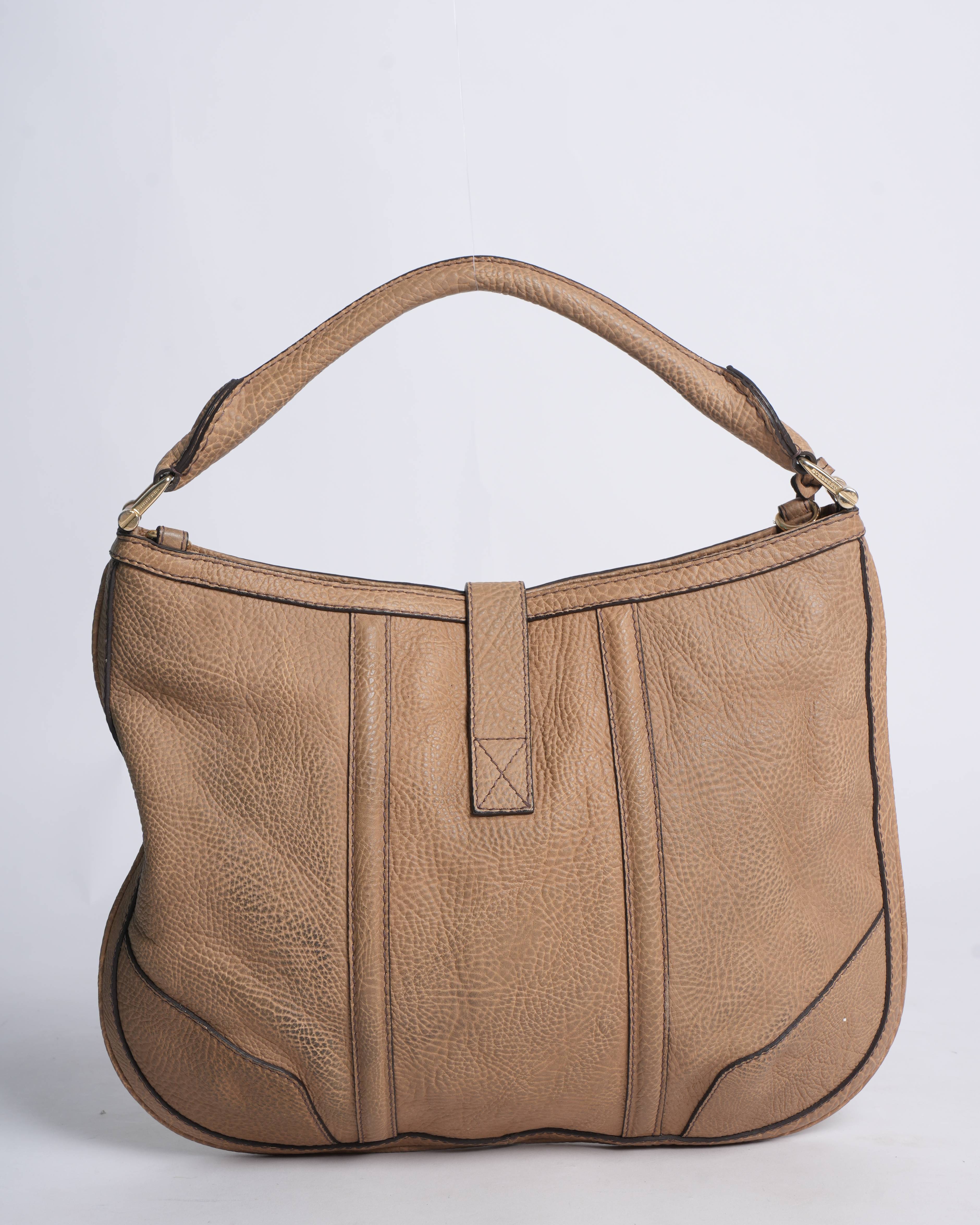 Burberry 
laeather large hobo bag