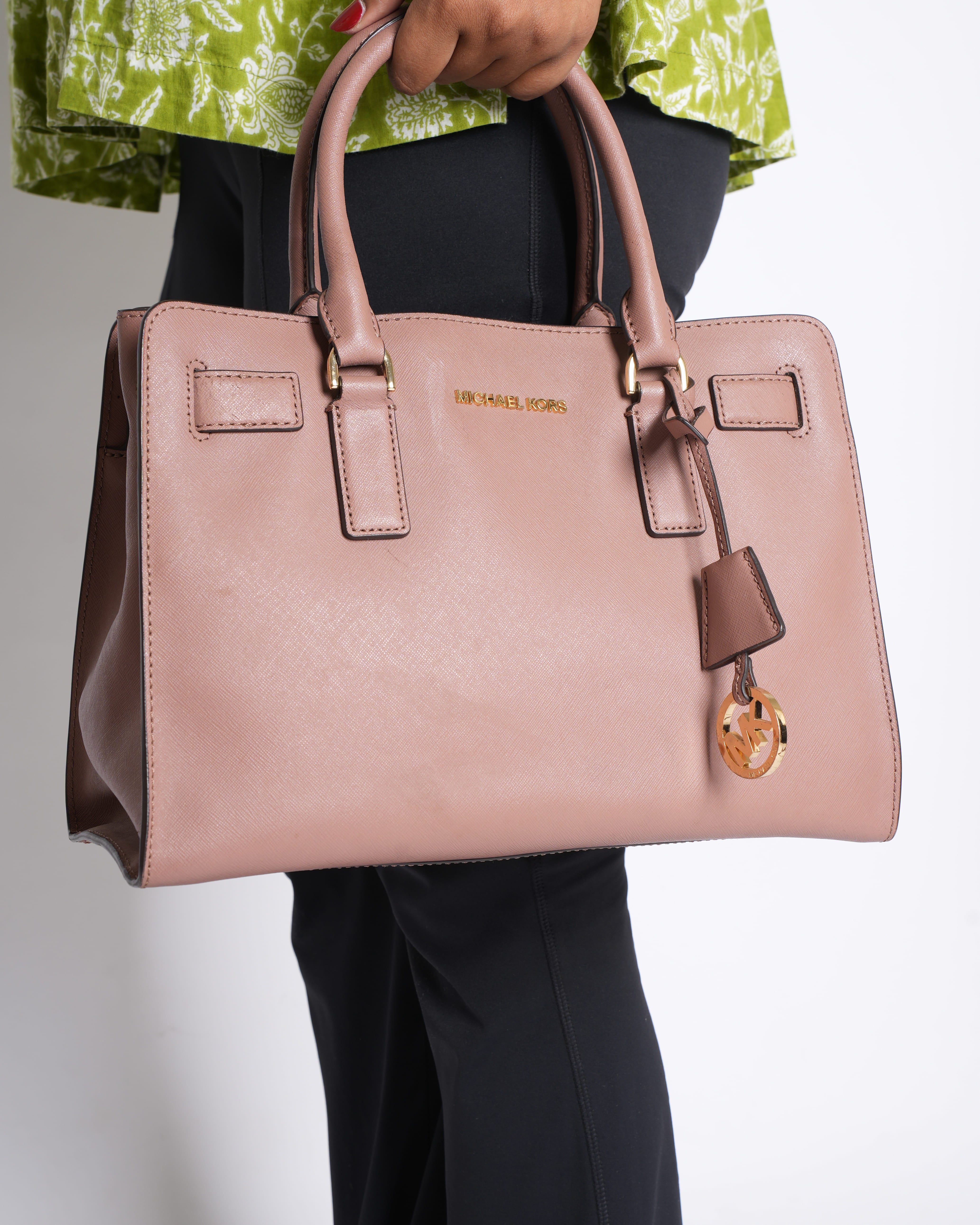 Michael Kors Top Handle with Crossbody Bag in Mauve Pink