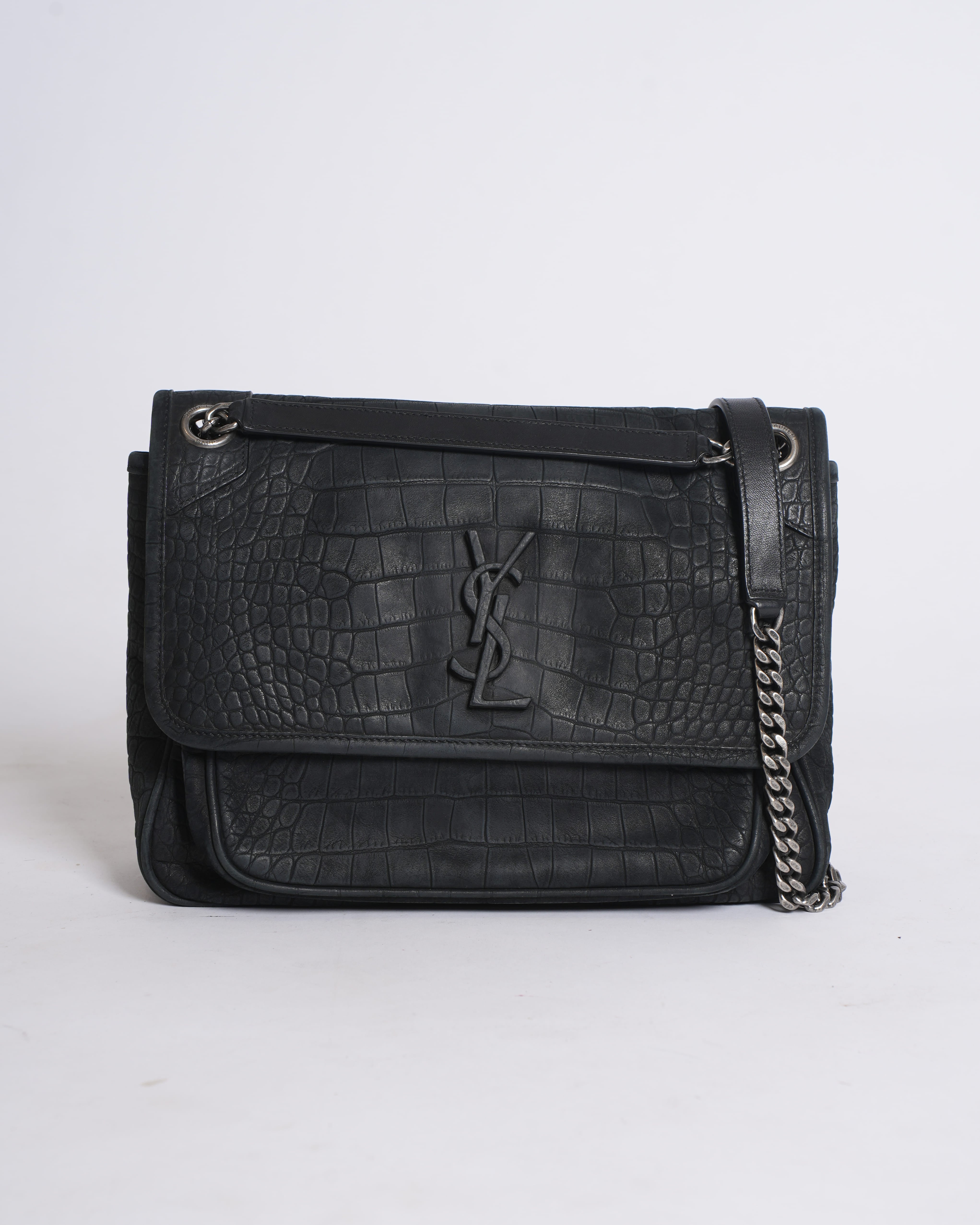 Michael Kors Velvet Crossbody Bag in Black