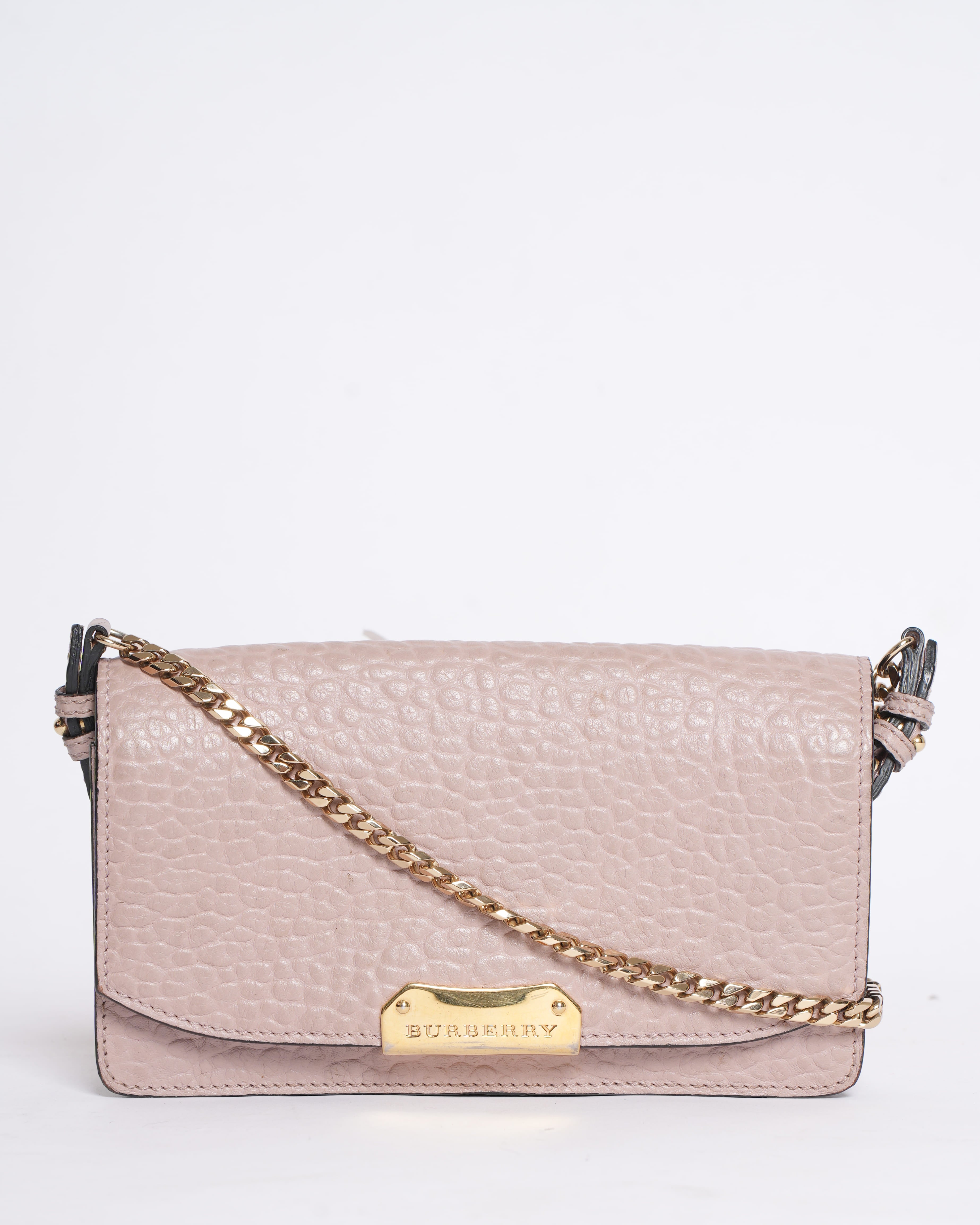 Burberry Crossbody Wallet in Pink