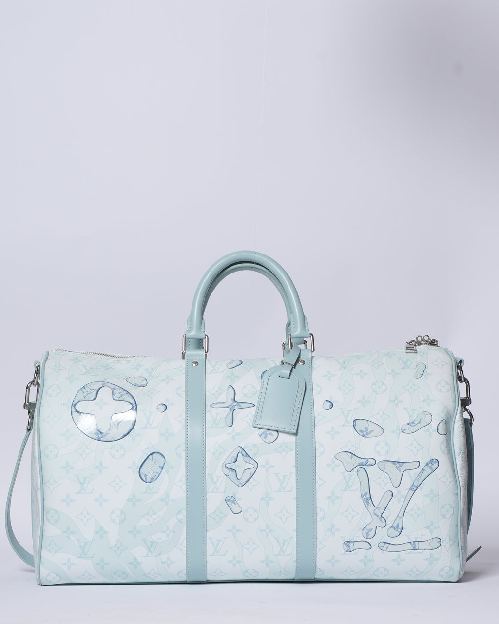 Limited Edition Louis Vuitton Duffle Bag Blue Keepall 50 Louis