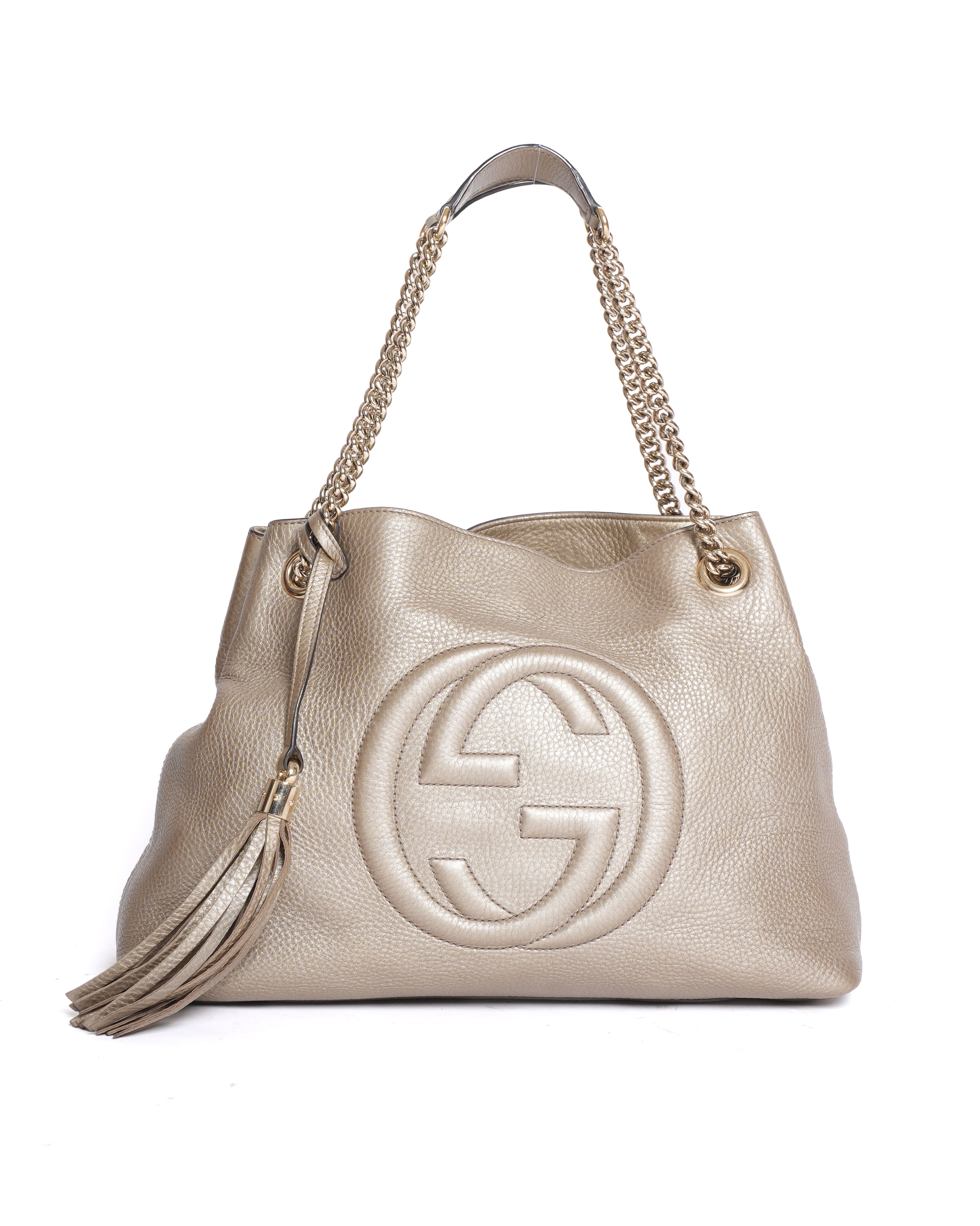 Gucci Soho Shoulder Bag in Gold Tone