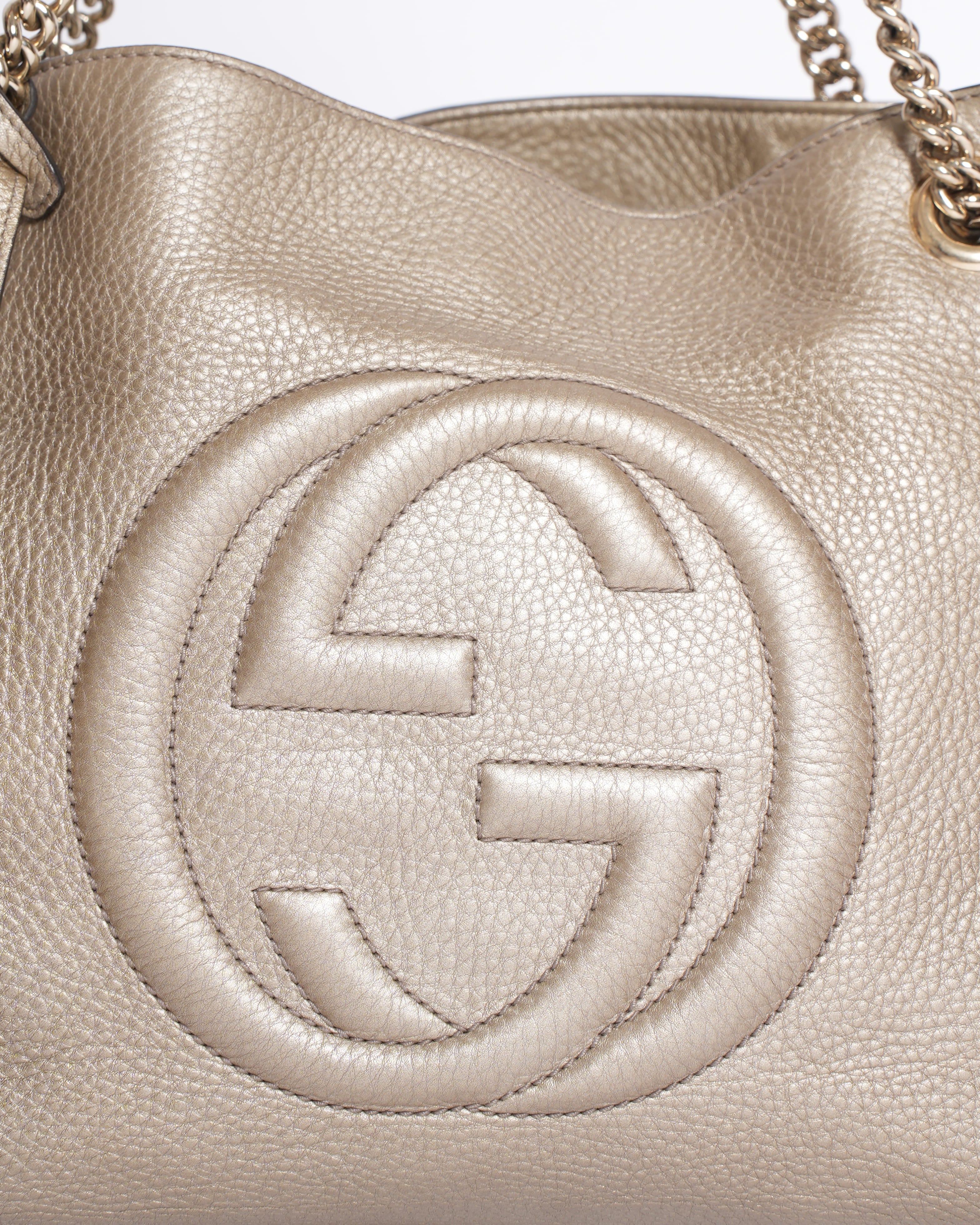 Gucci Soho Shoulder Bag in Gold Tone
