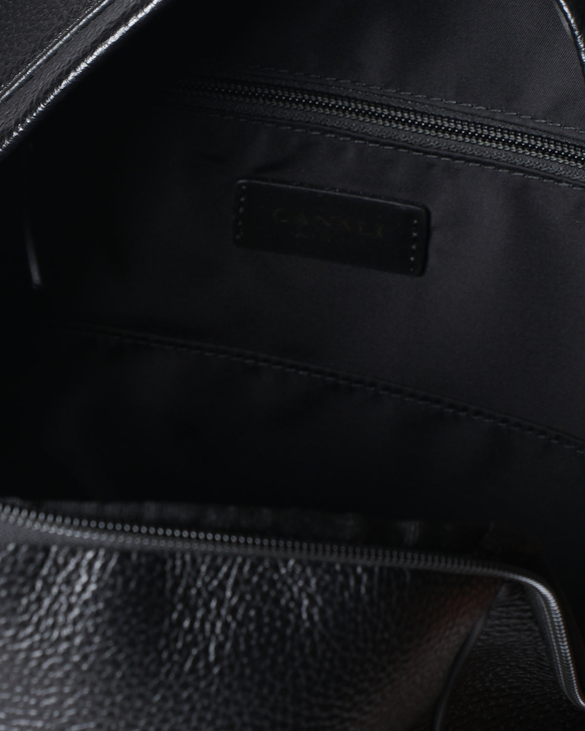 canali leather backpack Canali Black Backpack