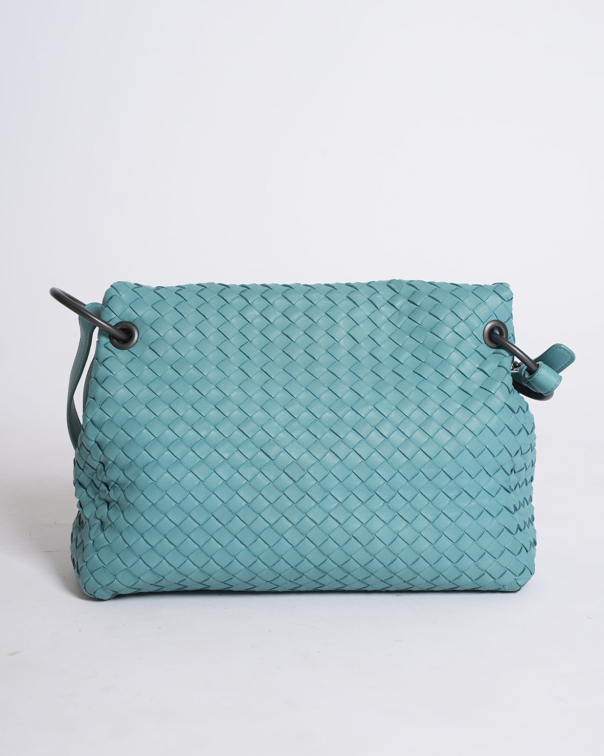 Bottega Veneta Nappa Leather Strappy Shoulder Bag in Blue