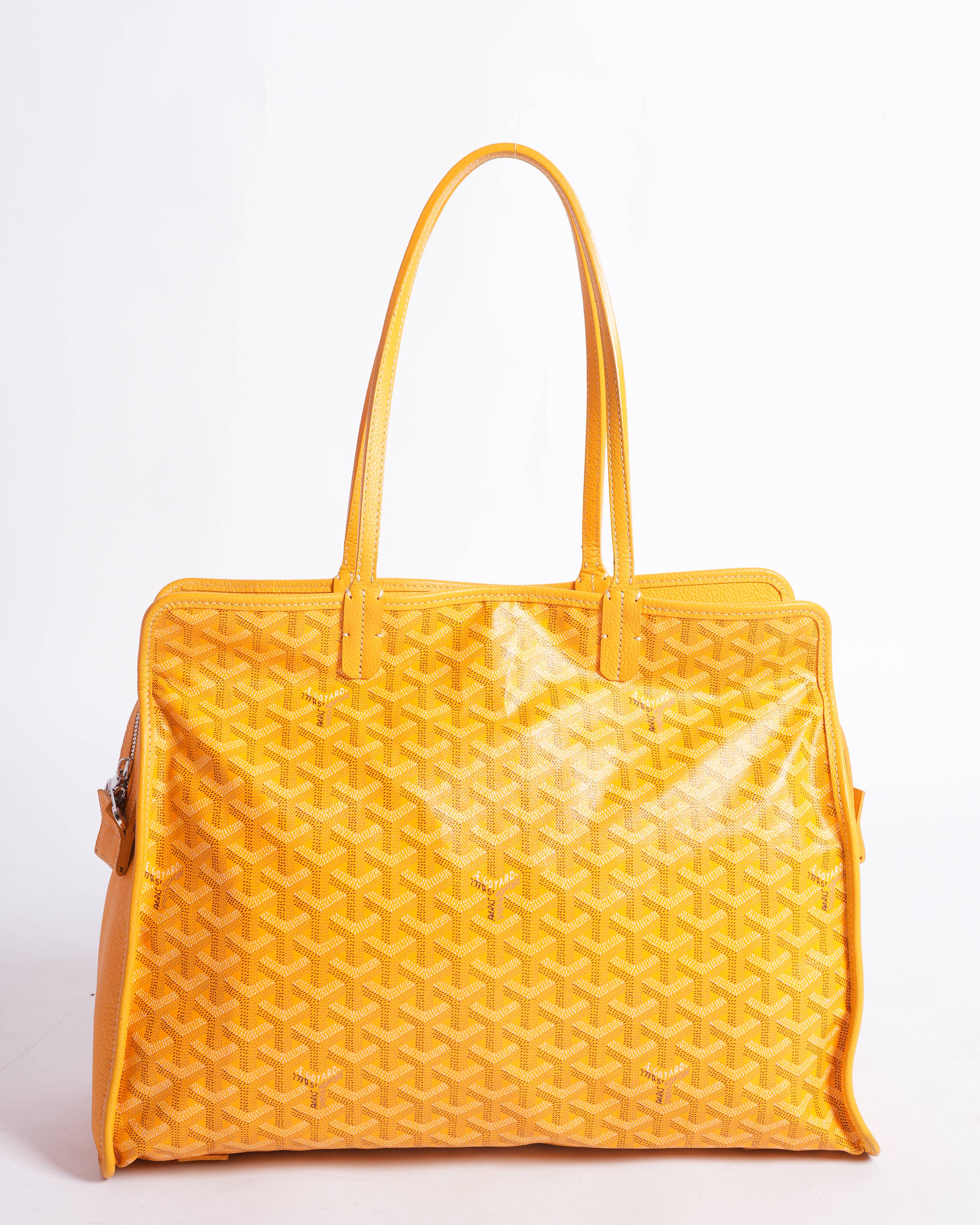 Goyard hardy pm tote bag in yellow