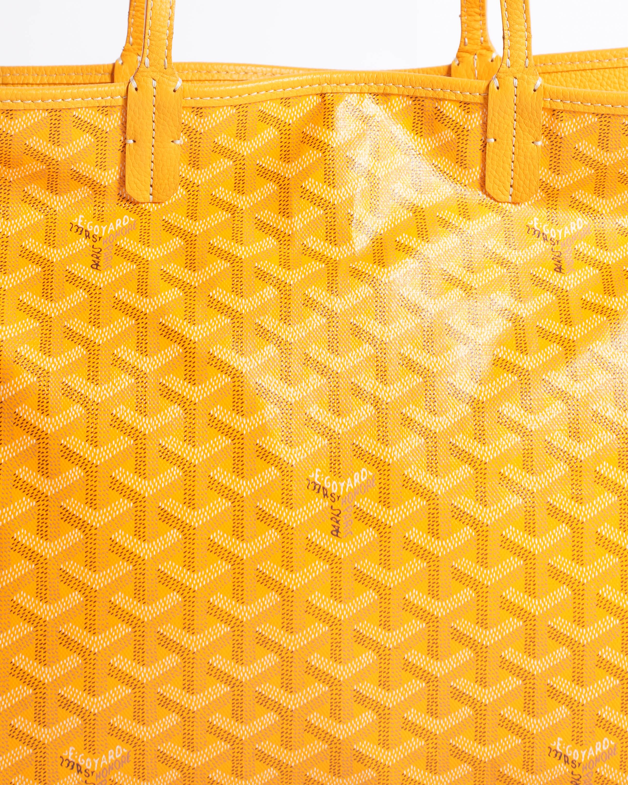 Goyard hardy pm tote bag in yellow