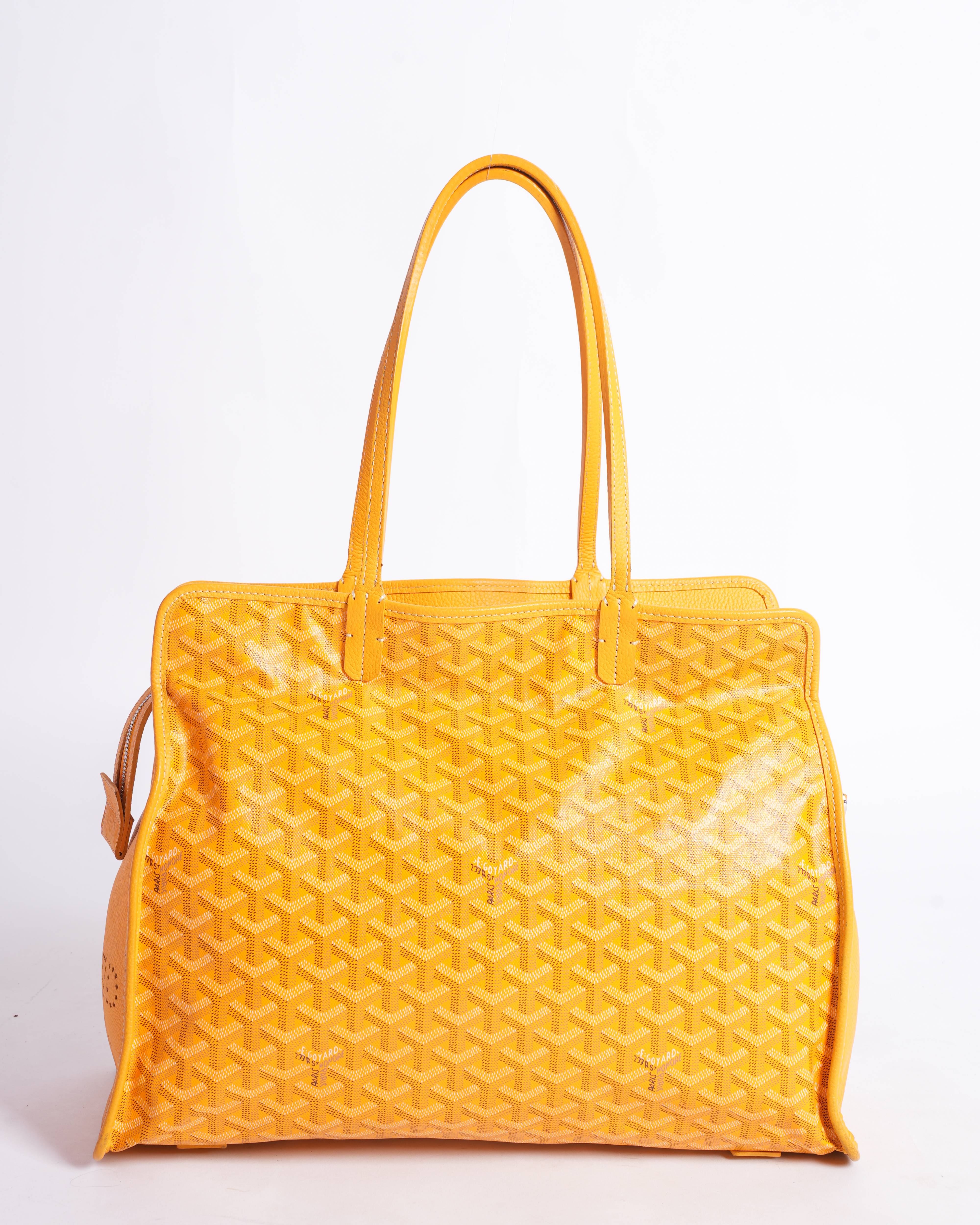 Goyard hardy pm tote bag in yellow