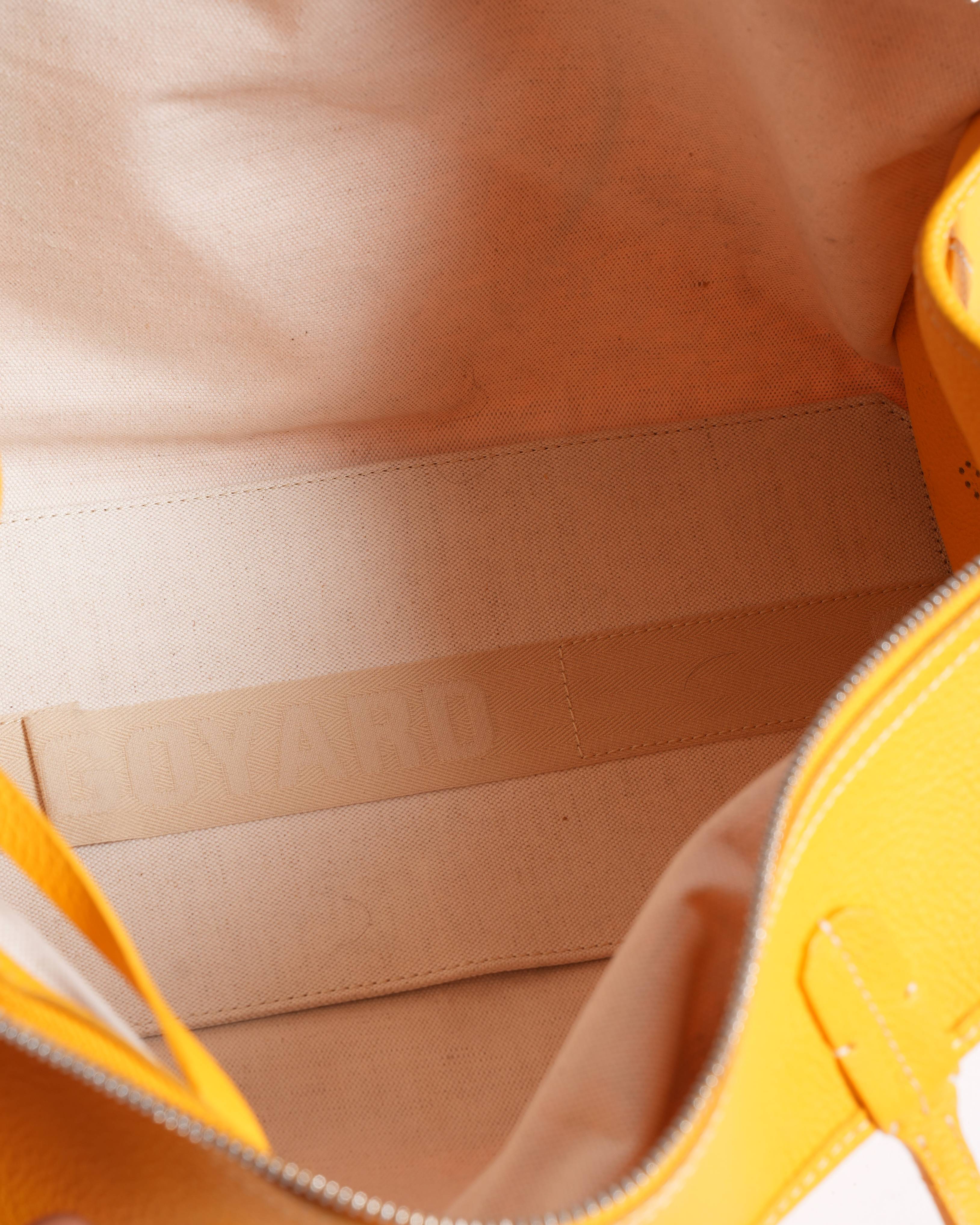 Goyard hardy pm tote bag in yellow