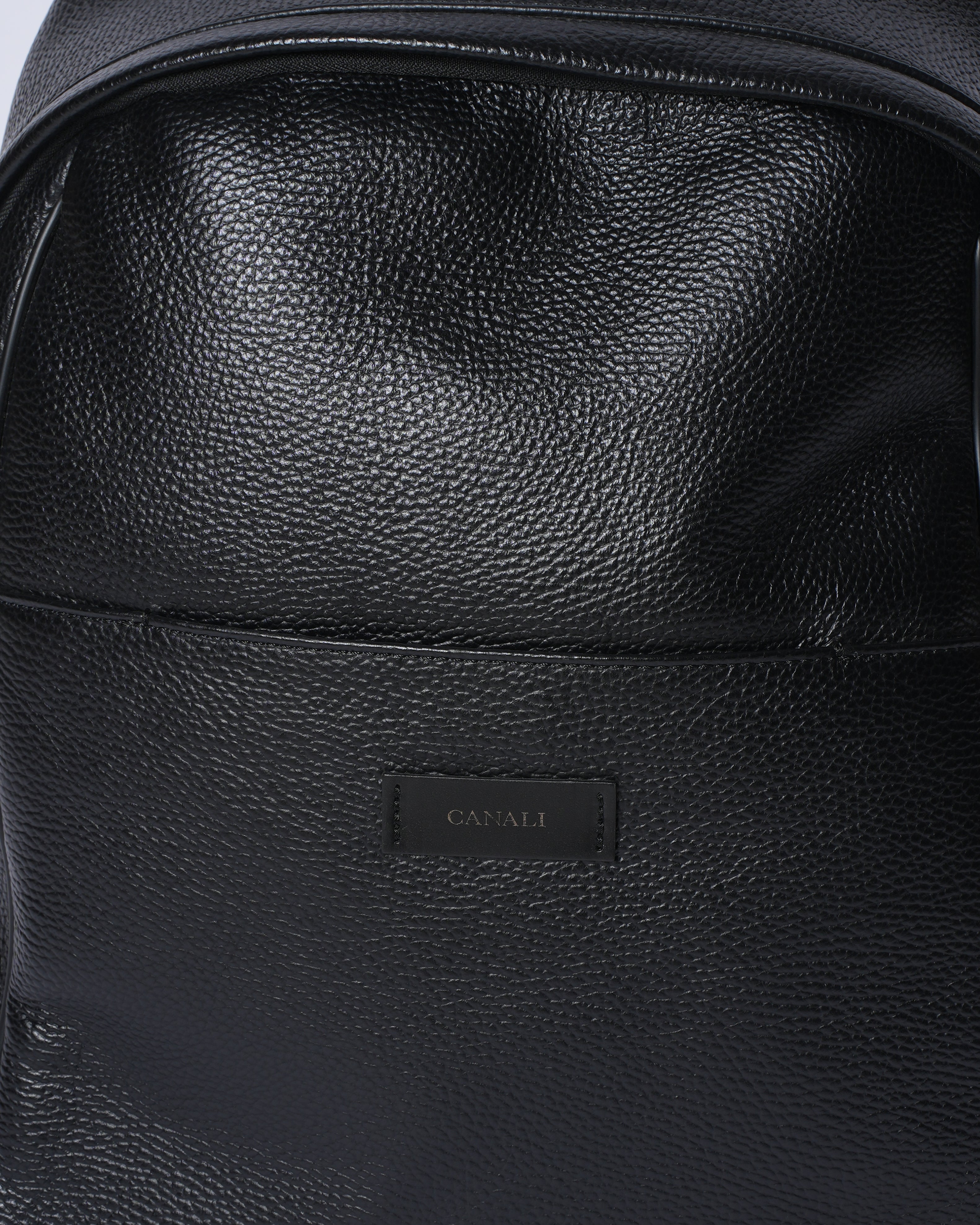 Canali Black Backpack