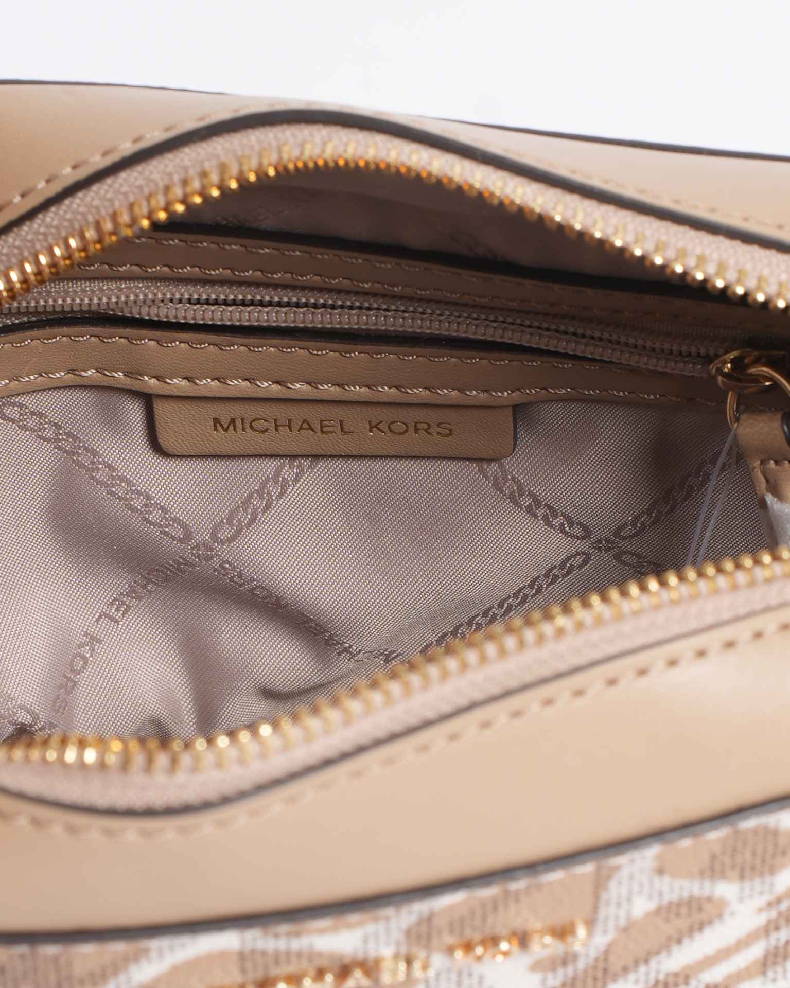 New Michael Kors crossbody bag with a mustard and white